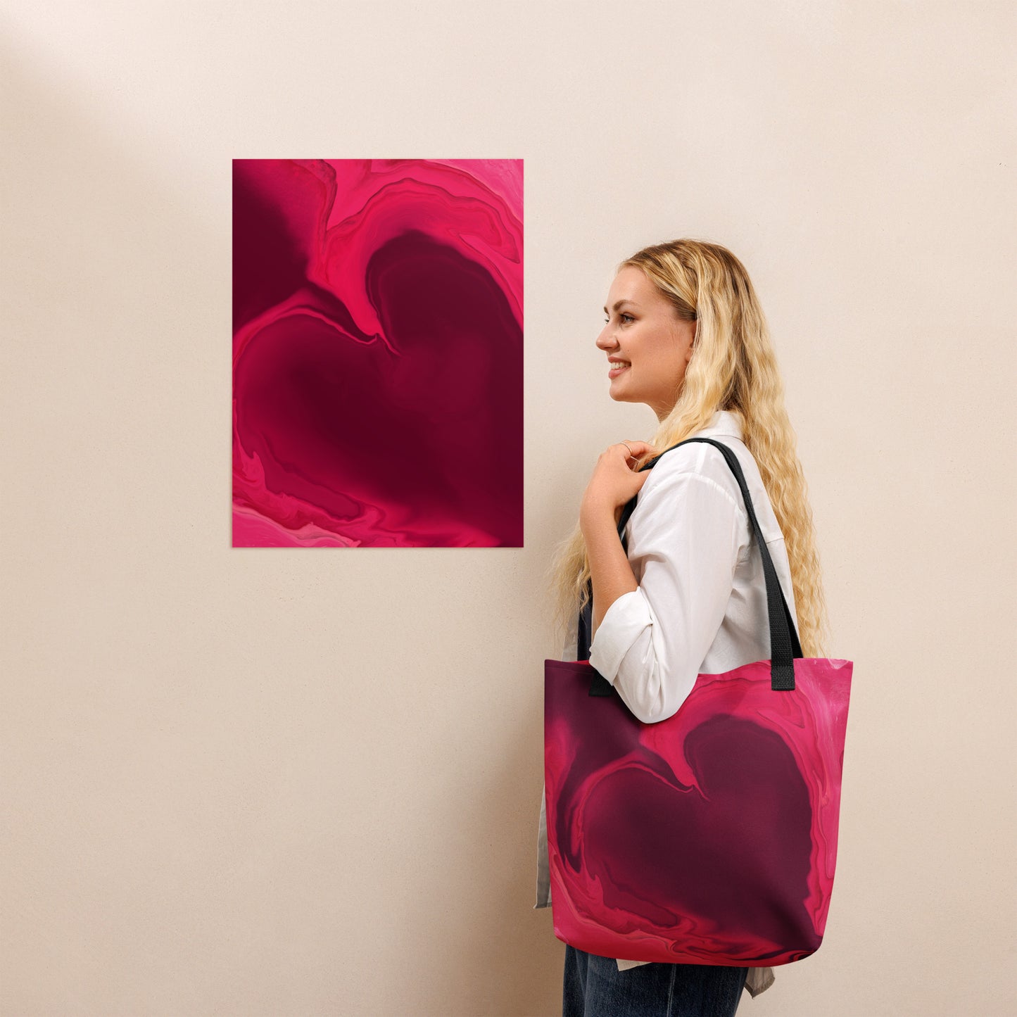 Heart Current Tote Bag