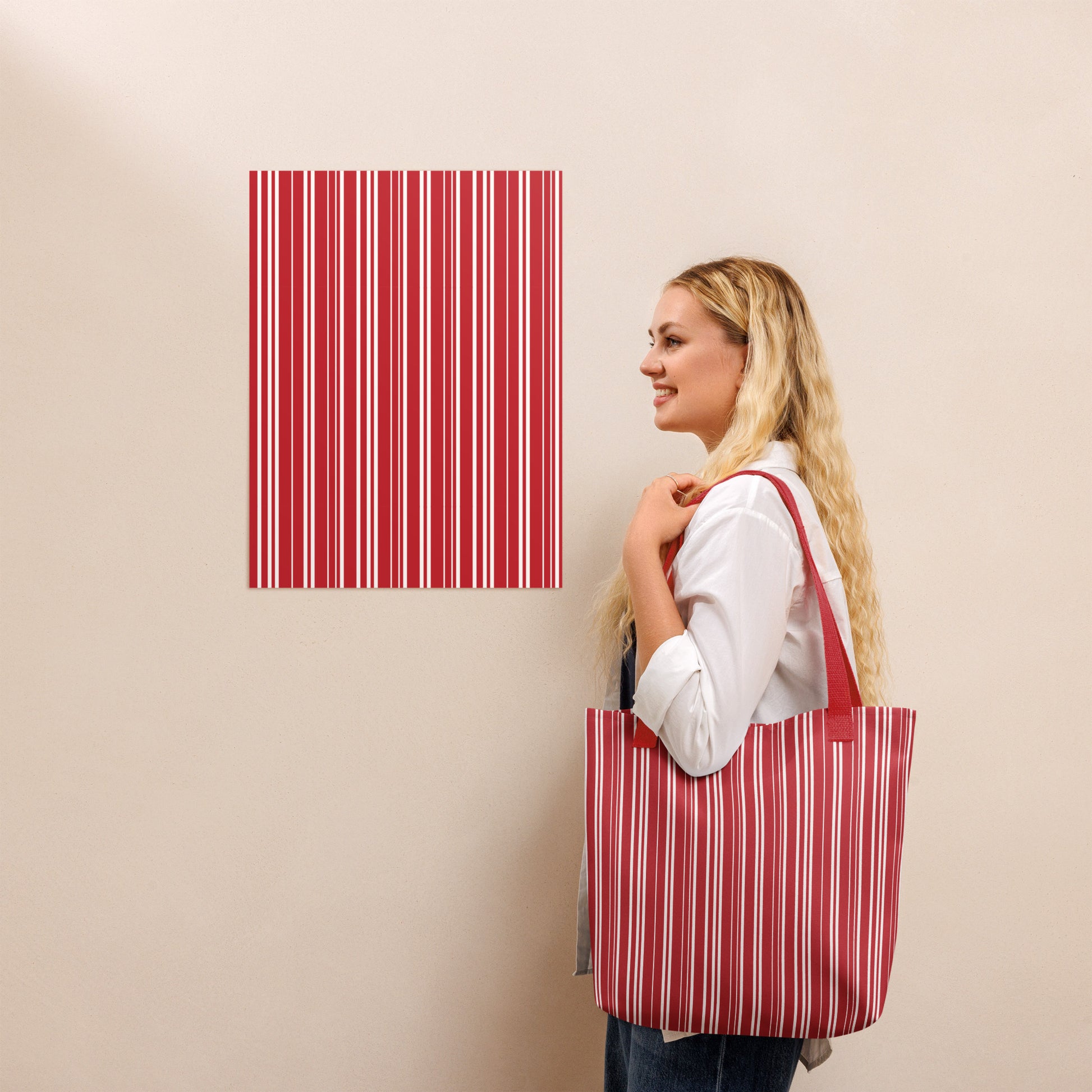 Red Horizon Tote Bag by Emmy Spoon