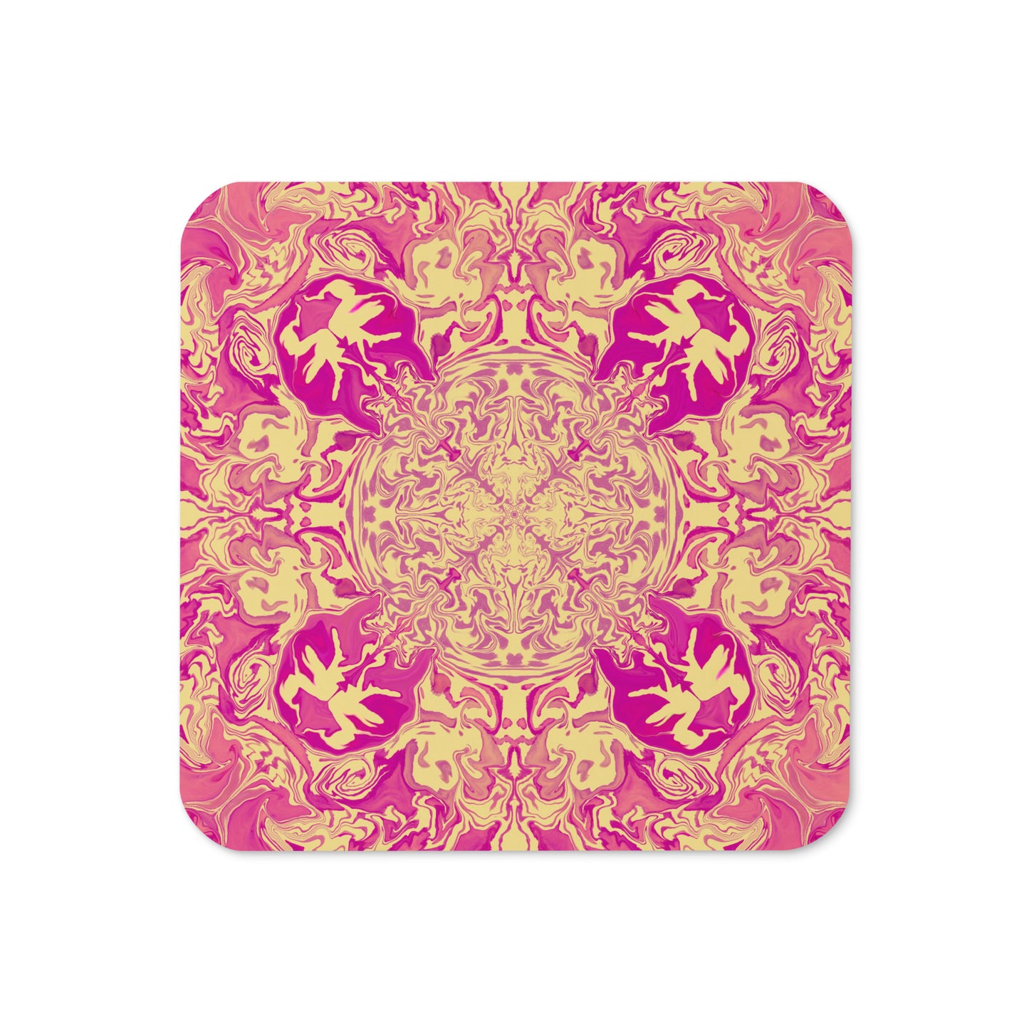 Golden Bloom Cork-back coaster