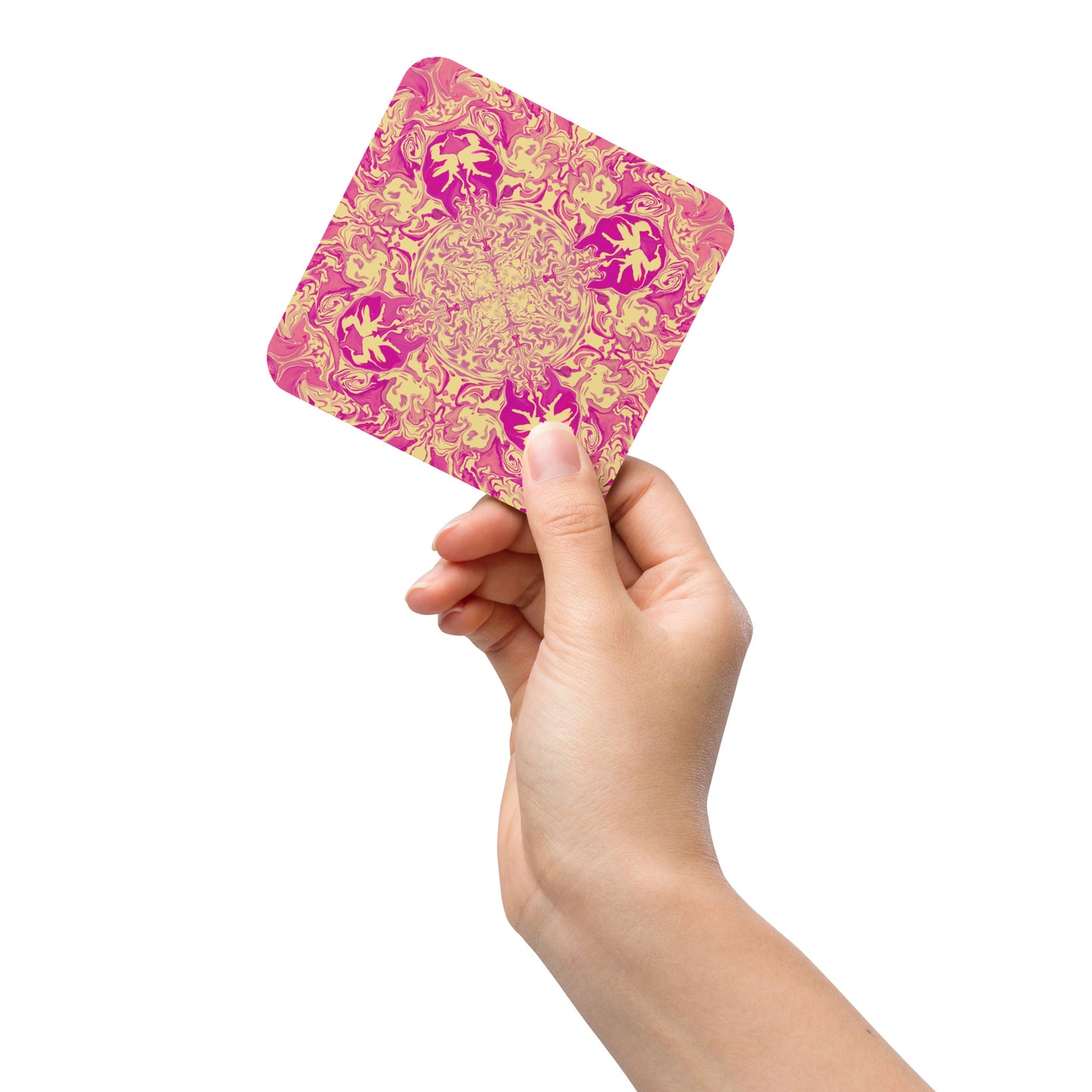 Golden Bloom Cork-back coaster