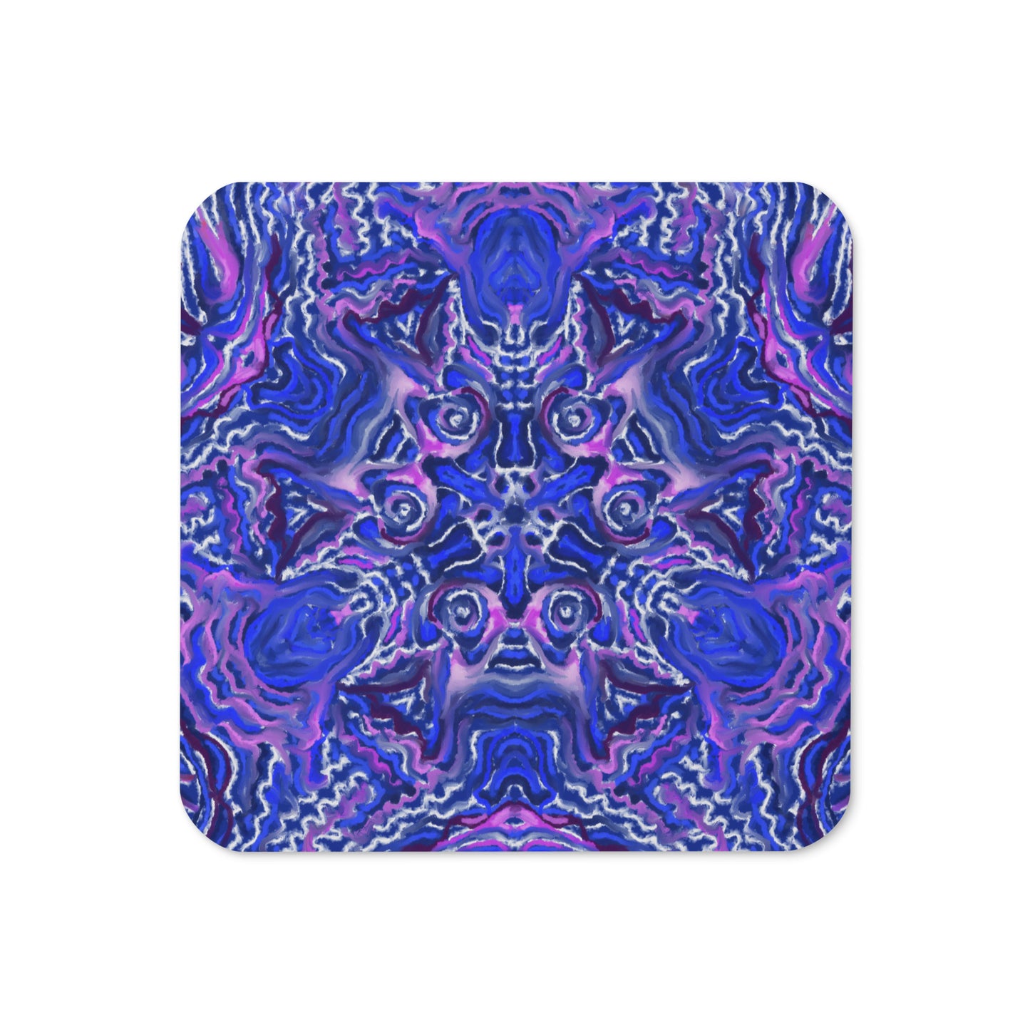 Indigo Flow Cork-back coaster
