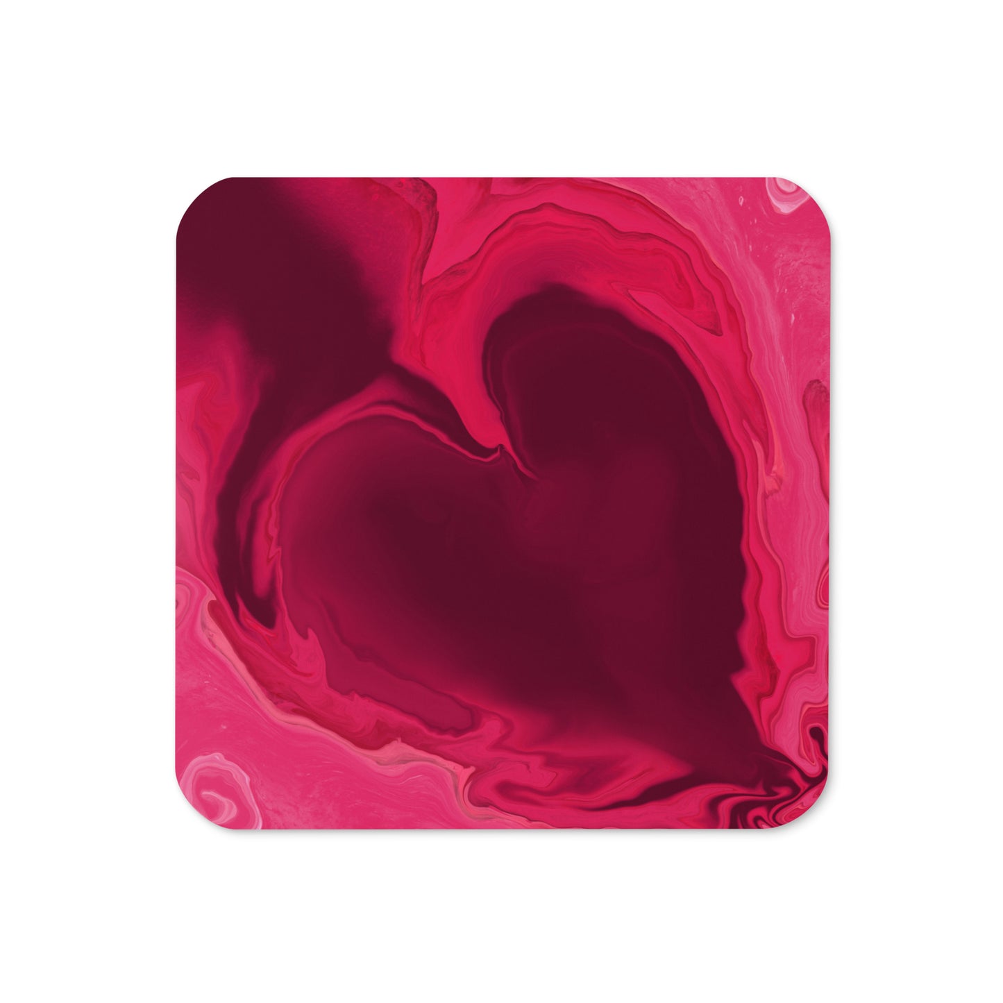 Heart Current Cork-back coaster
