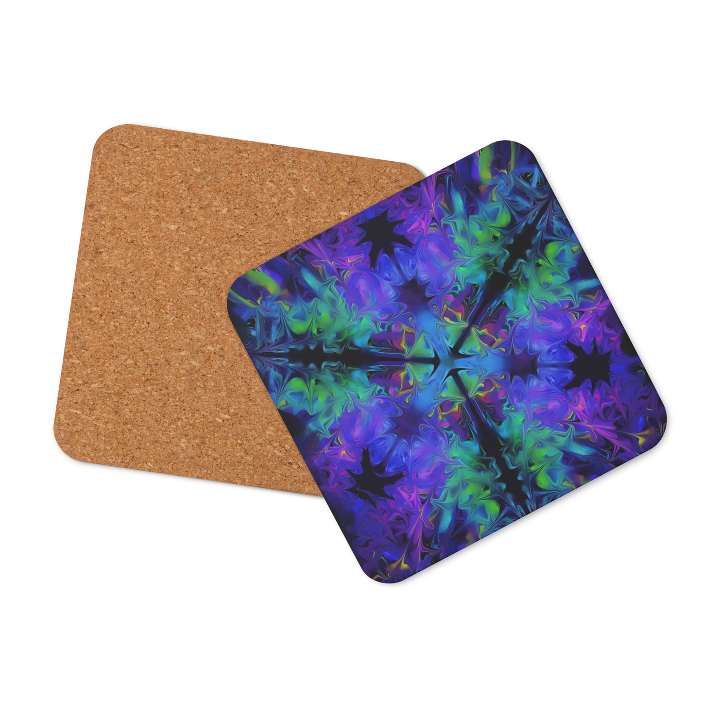 Aurora Bloom Cork-back coaster