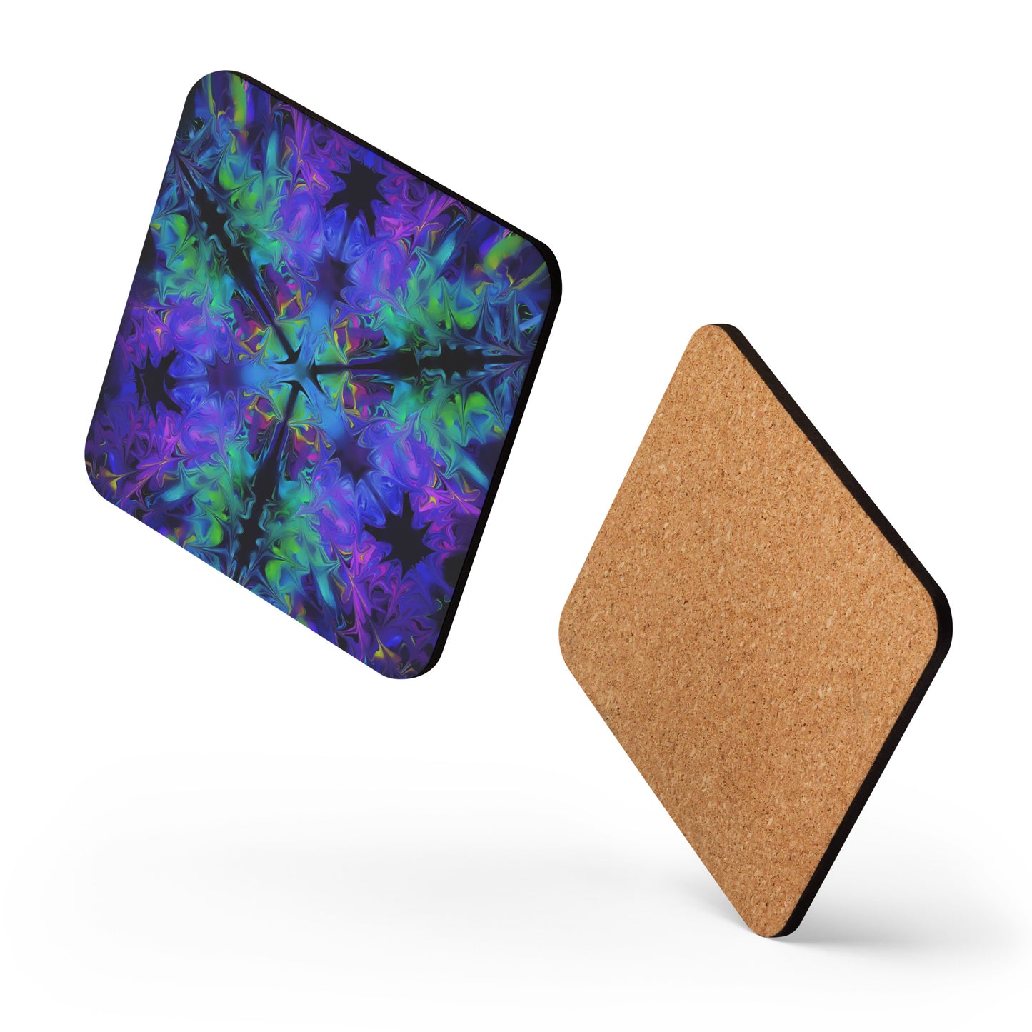 Aurora Bloom Cork-back coaster