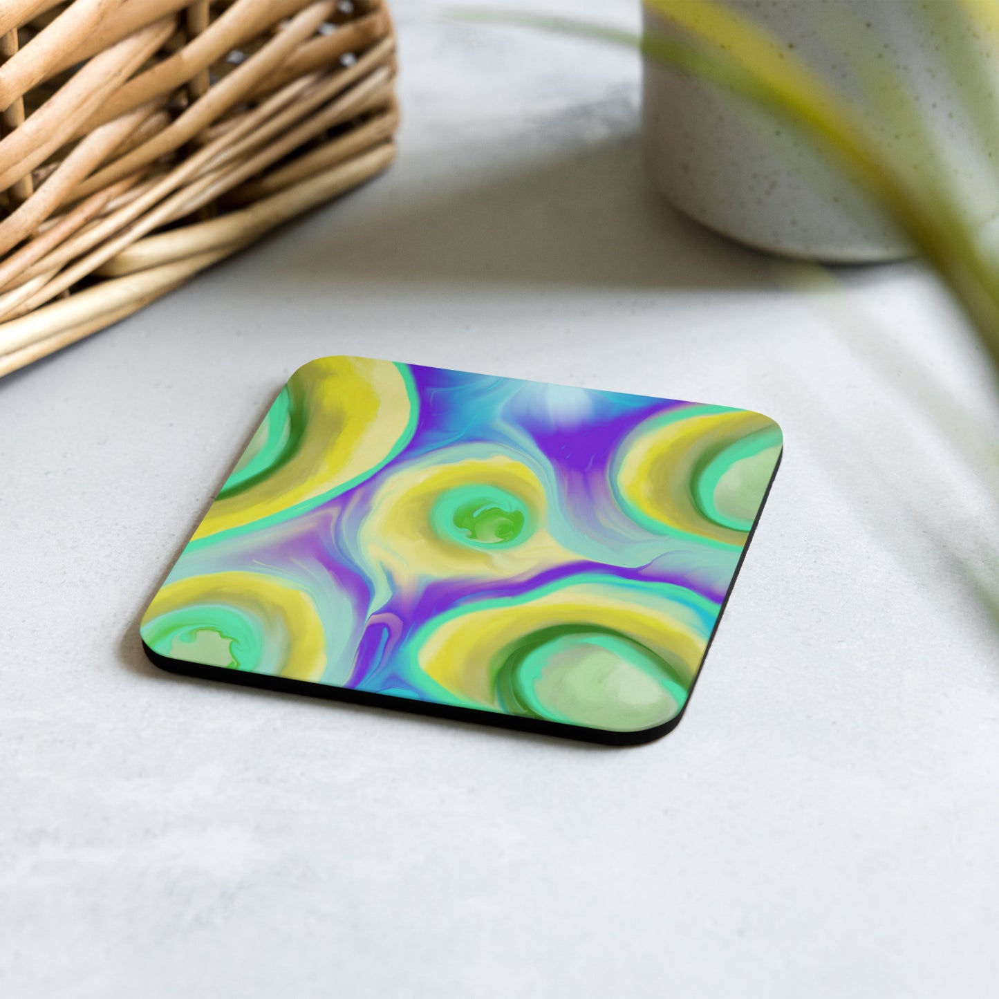 Spring Renewal Cork-back coaster