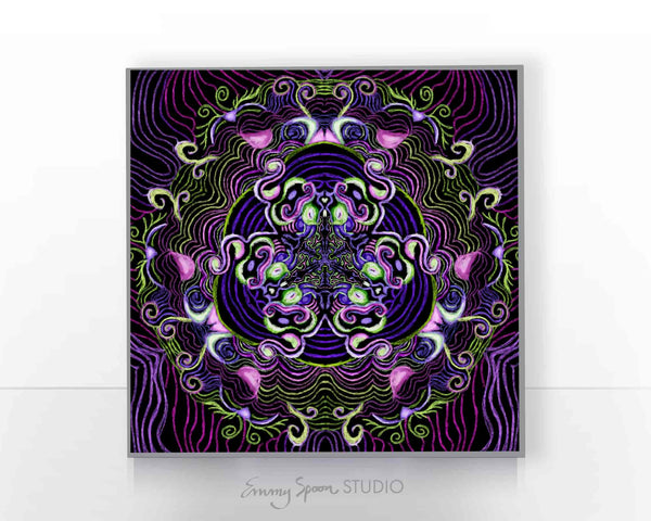 Mandala Neon (2021) Poster Print by Emmy Spoon