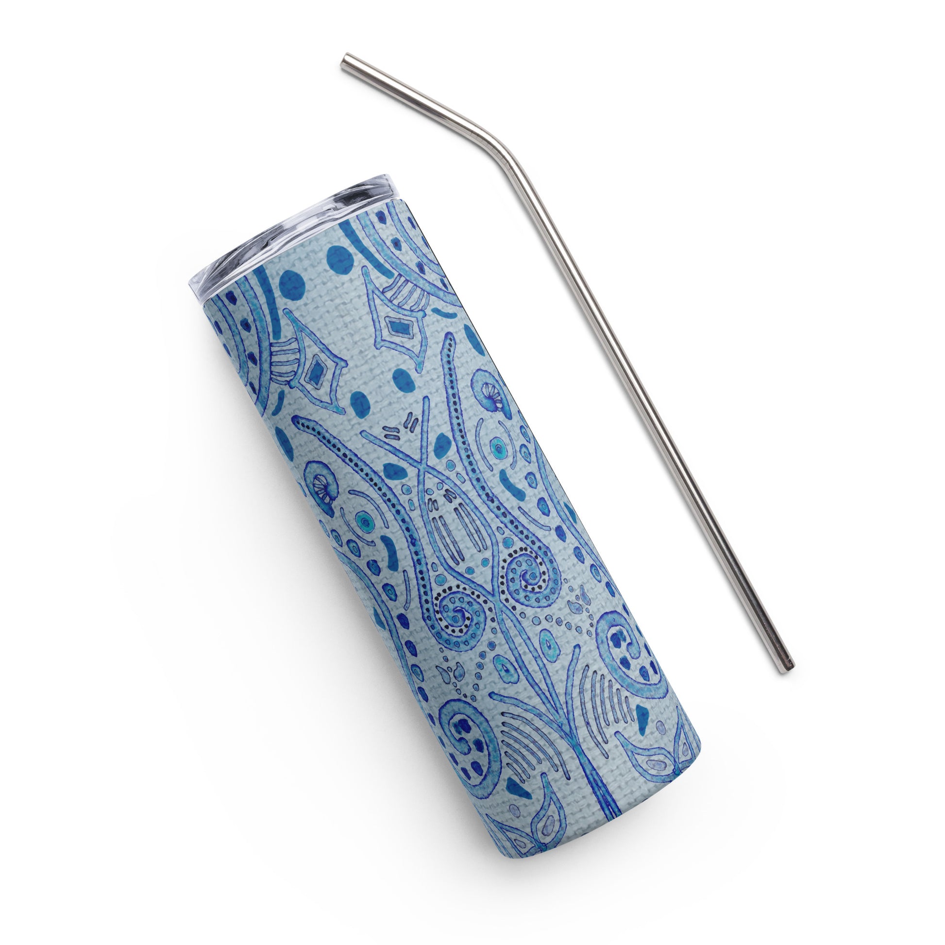 Blue Wash Stainless Steel Tumbler by Emmy Spoon