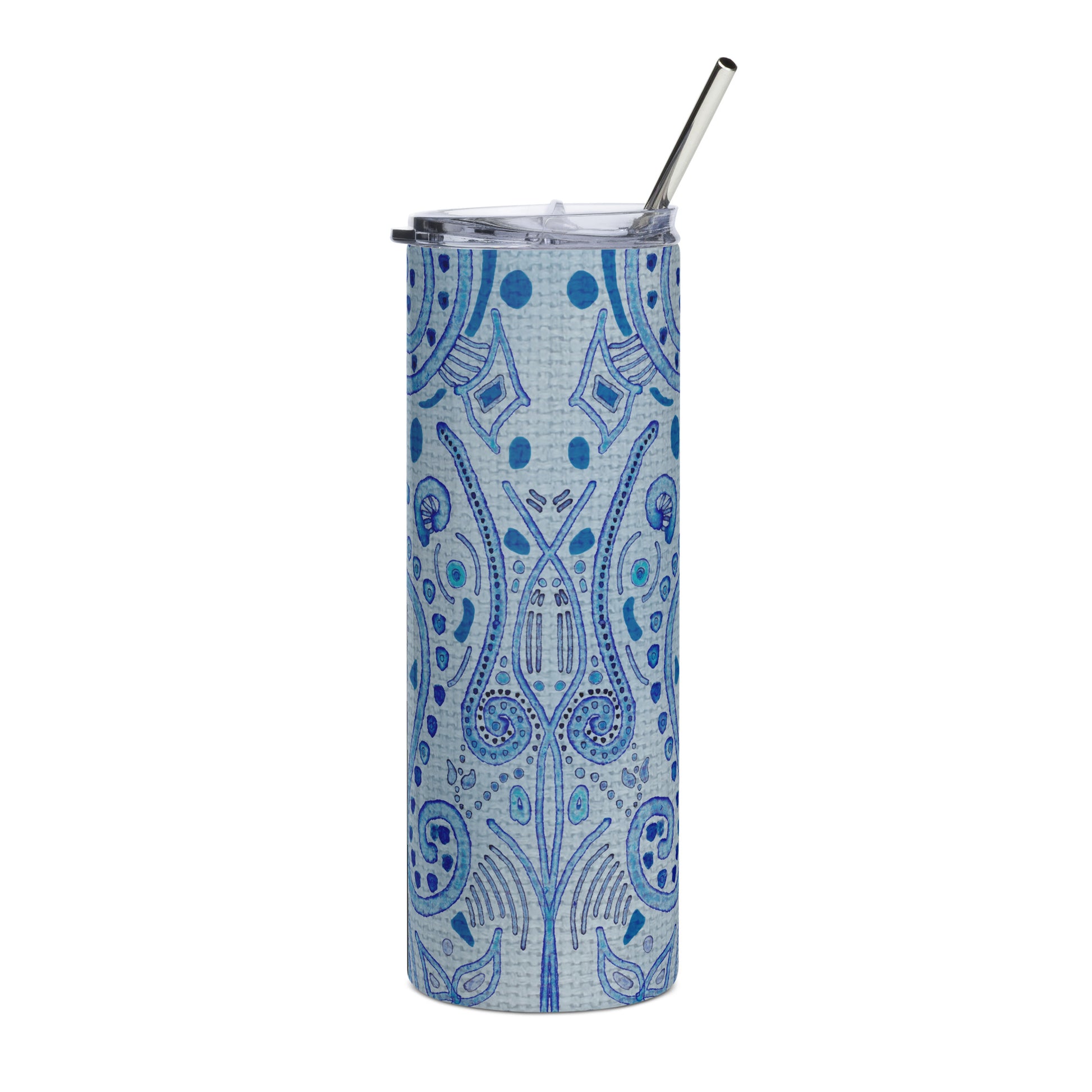 Blue Wash Stainless Steel Tumbler by Emmy Spoon