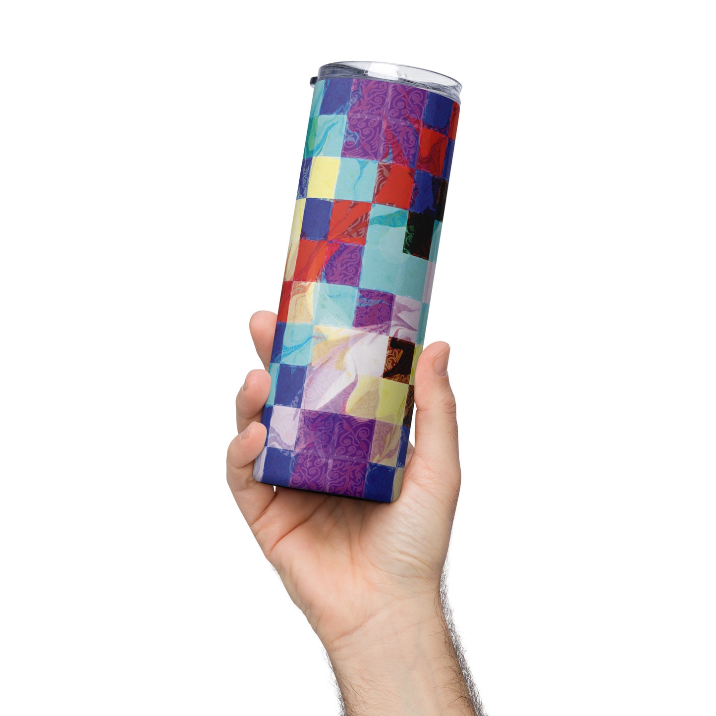 Quilt Style Stainless steel tumbler by Emmy Spoon