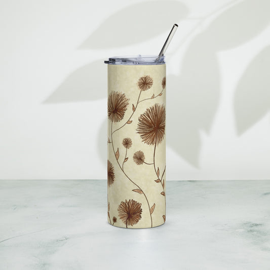 Botanical Bliss Stainless steel tumbler by Emmy Spoon
