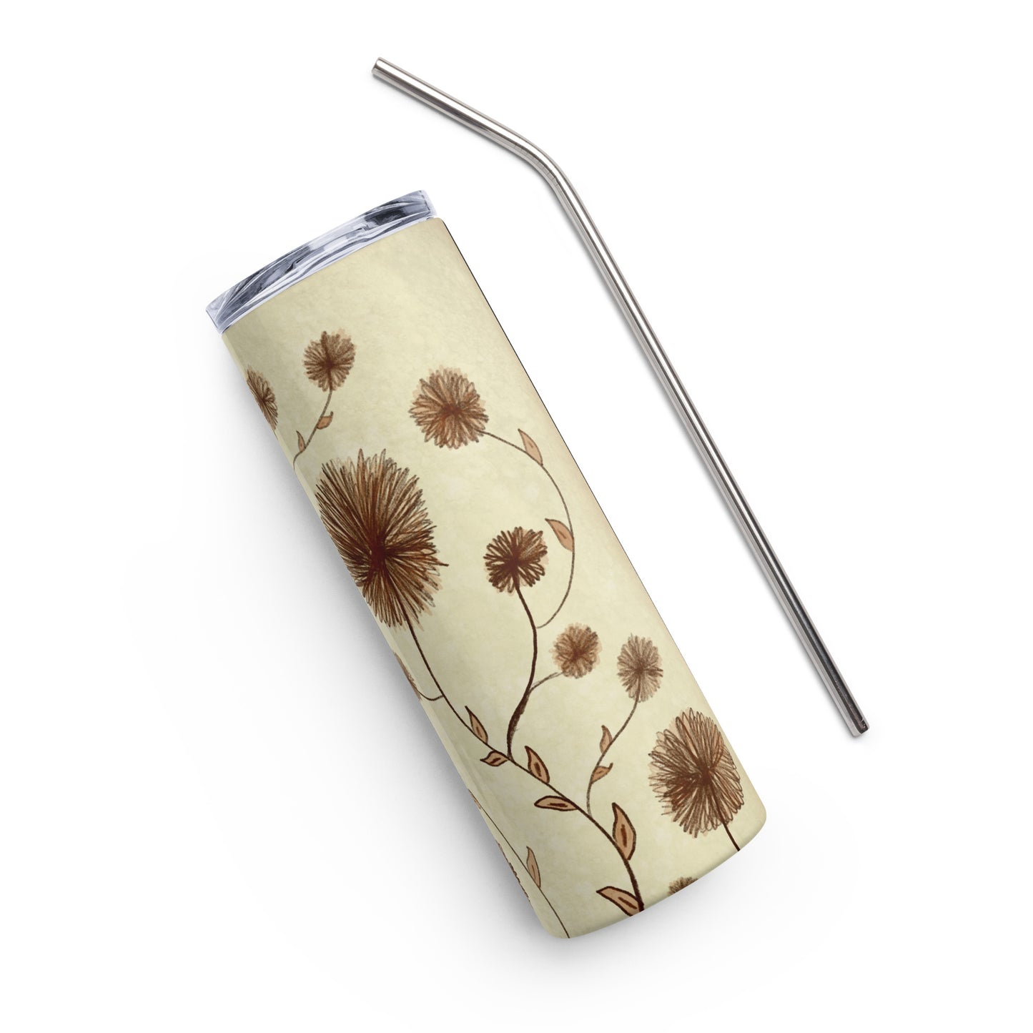 Botanical Bliss Stainless steel tumbler by Emmy Spoon