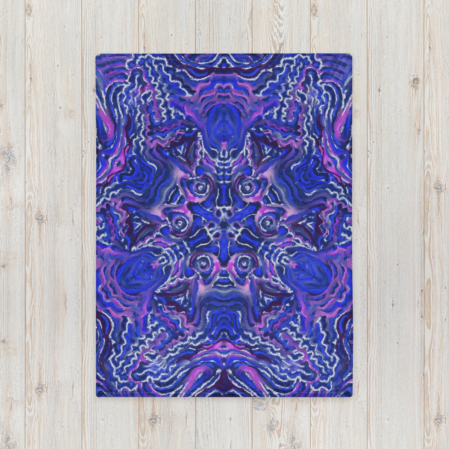 Indigo Flow Throw Blanket