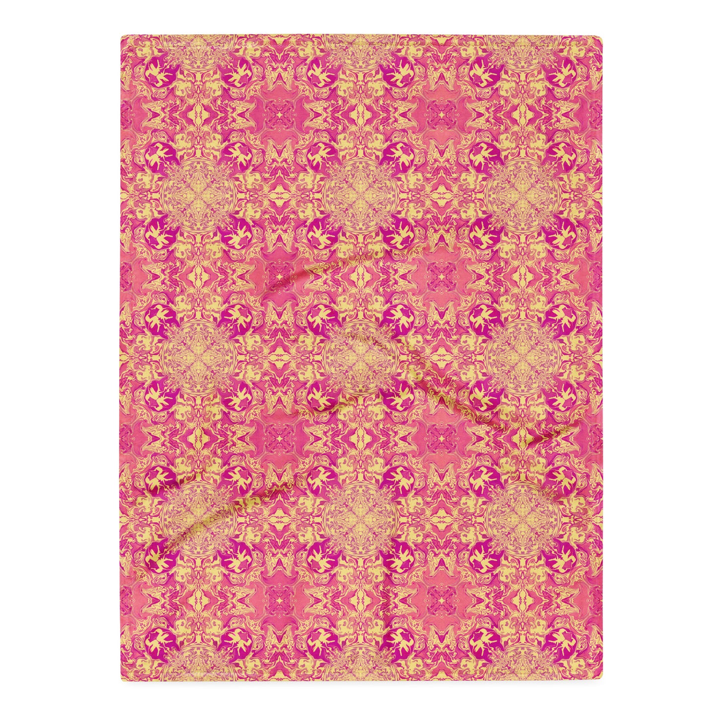 Golden Bloom Throw Blanket