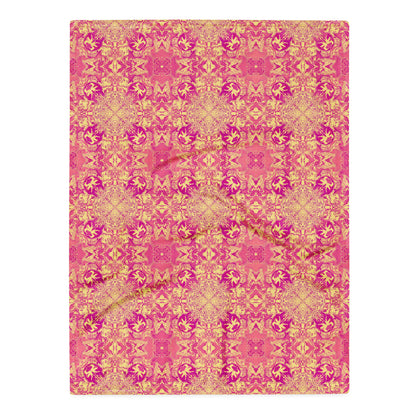 Golden Bloom Throw Blanket