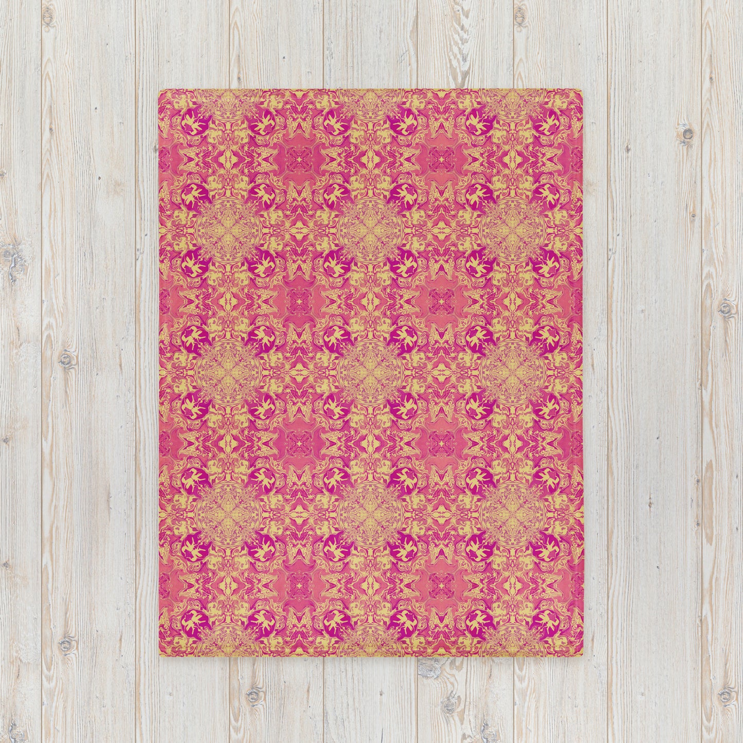 Golden Bloom Throw Blanket