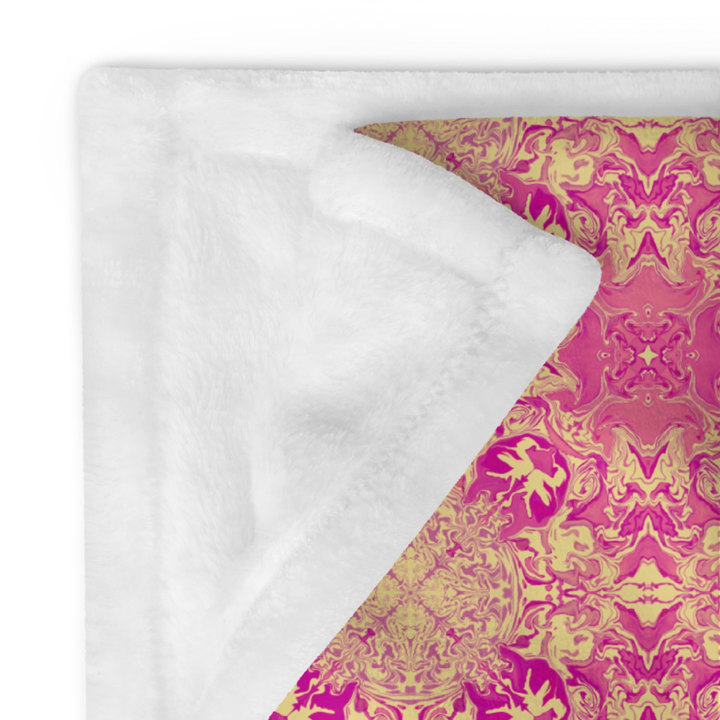 Golden Bloom Throw Blanket