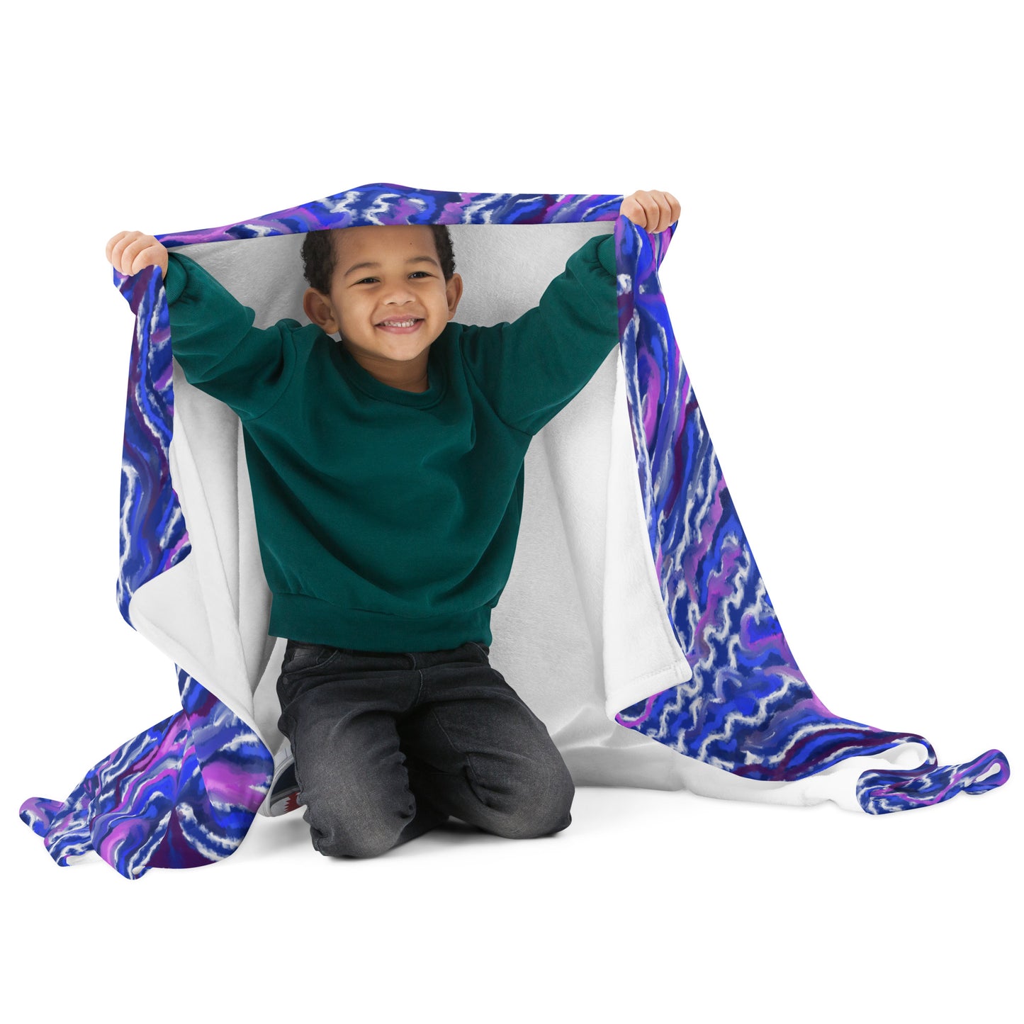 Indigo Flow Throw Blanket