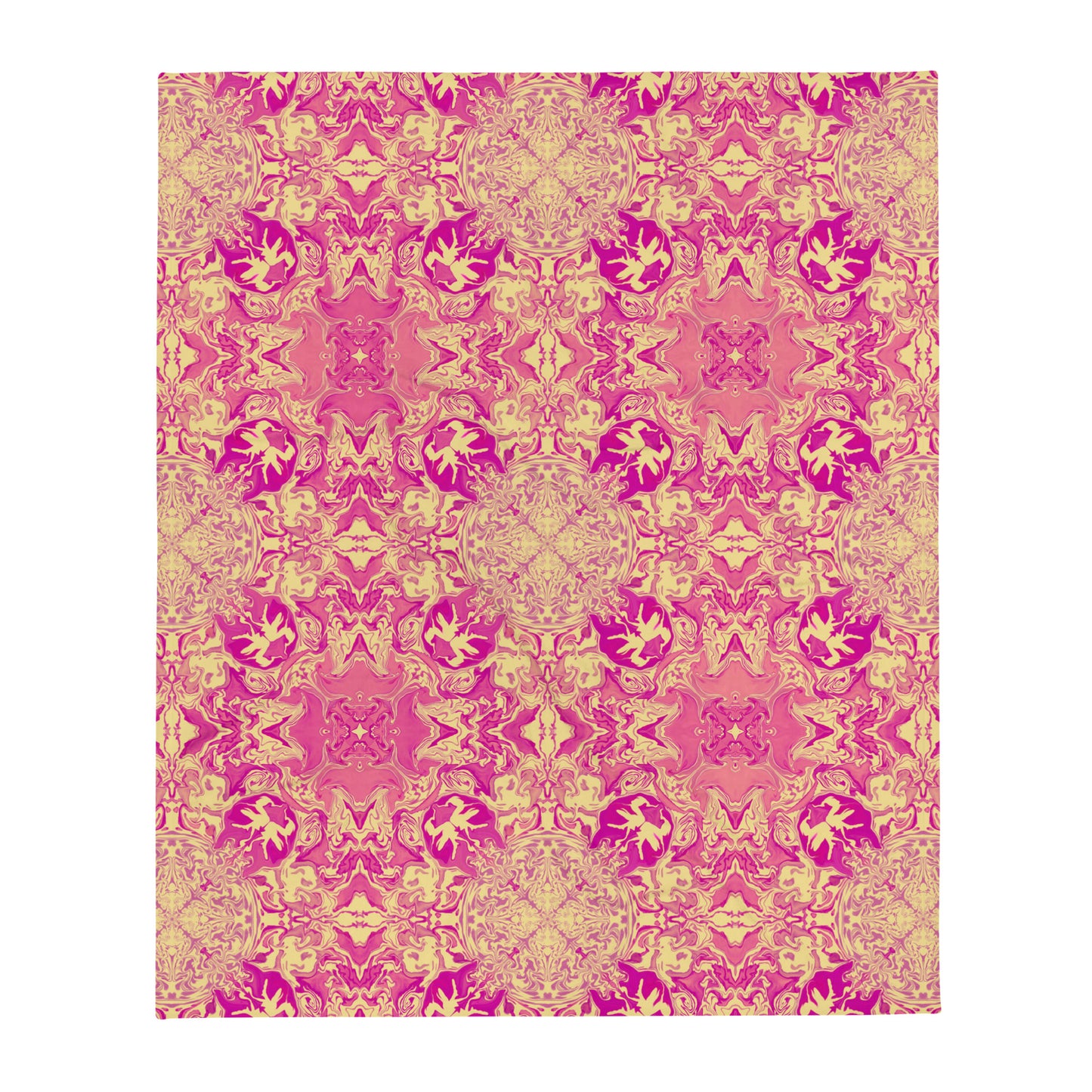 Golden Bloom Throw Blanket