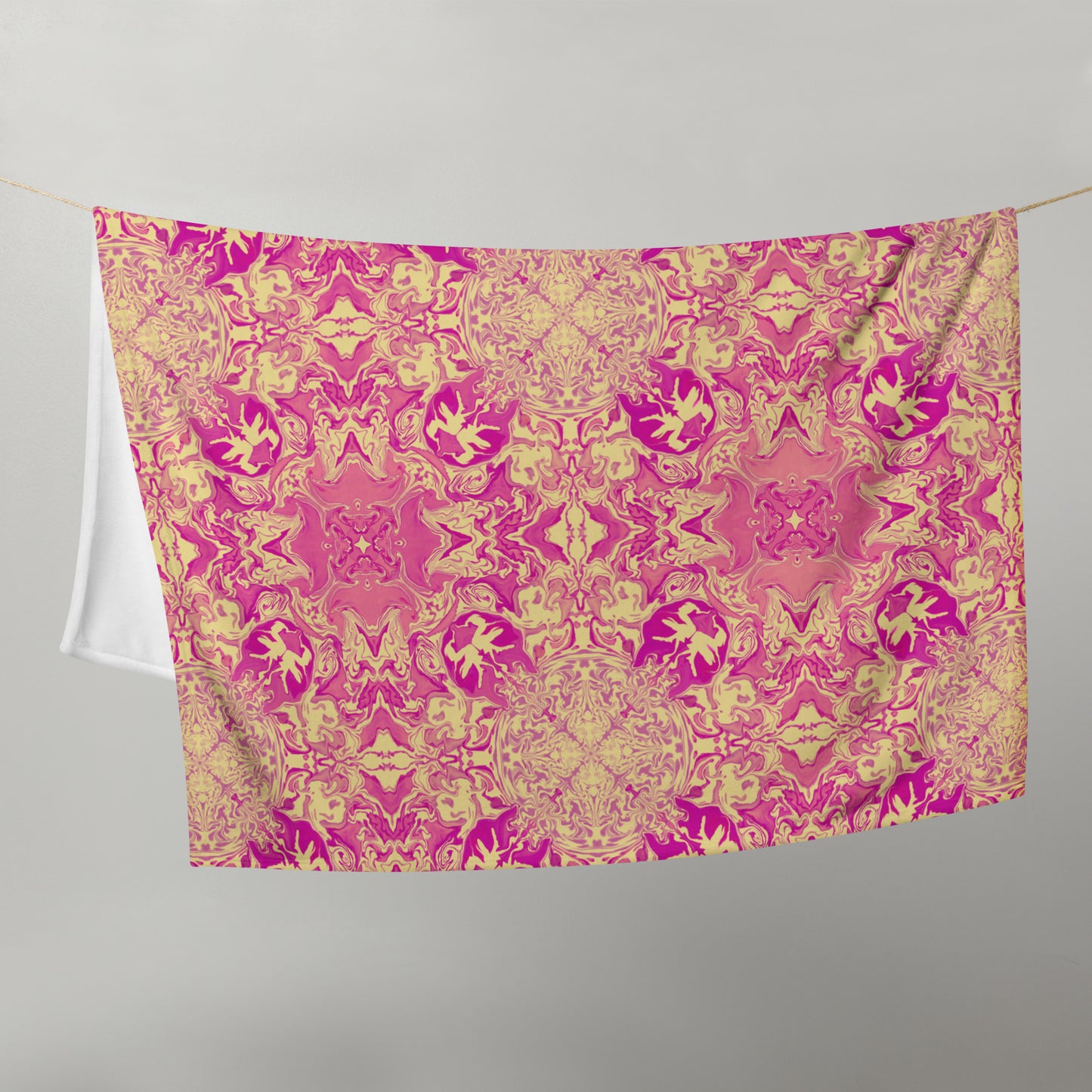 Golden Bloom Throw Blanket
