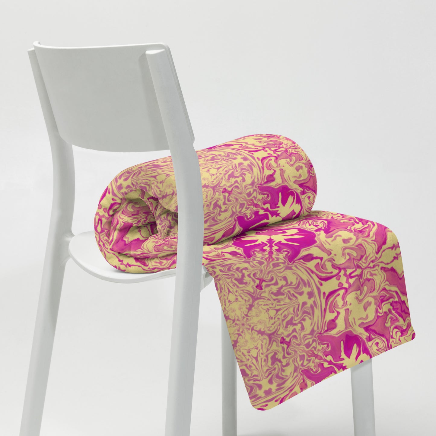 Golden Bloom Throw Blanket