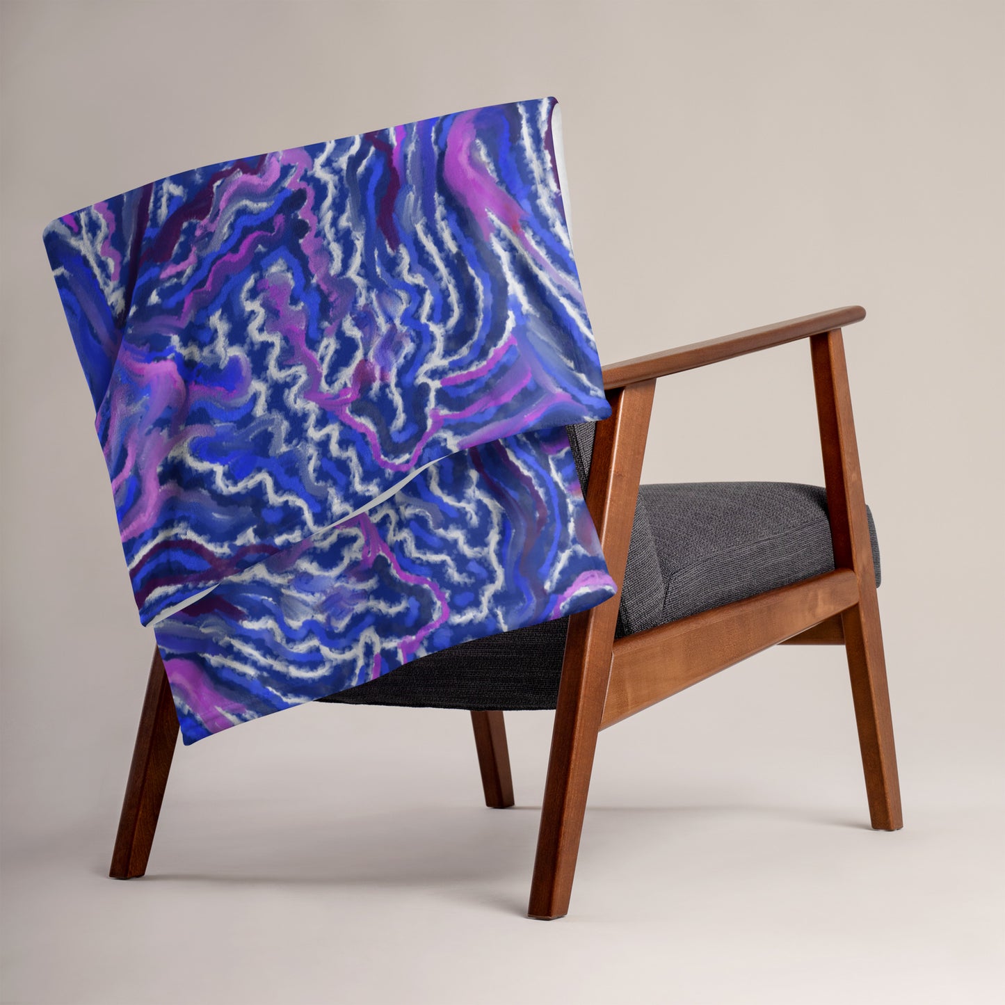 Indigo Flow Throw Blanket