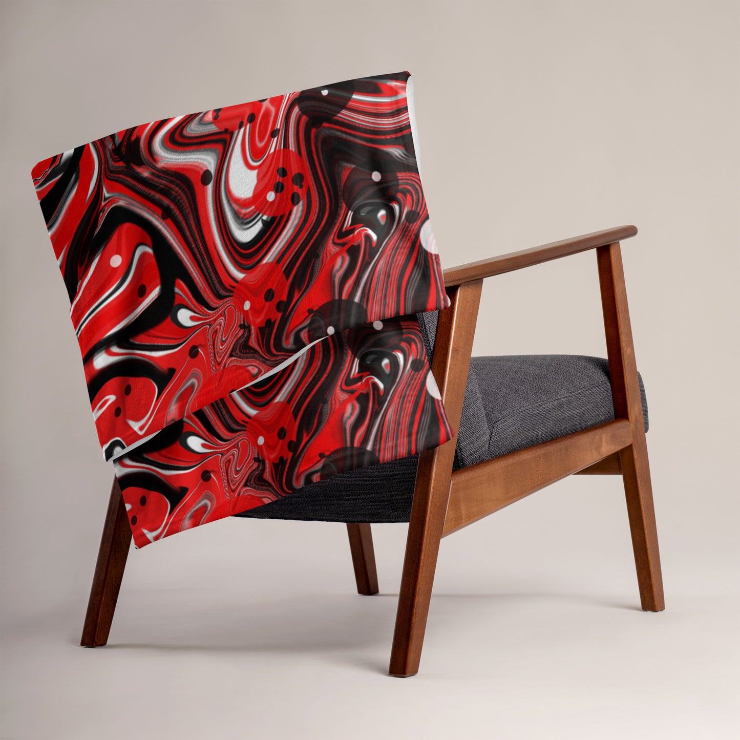 Crimson Signal Throw Blanket