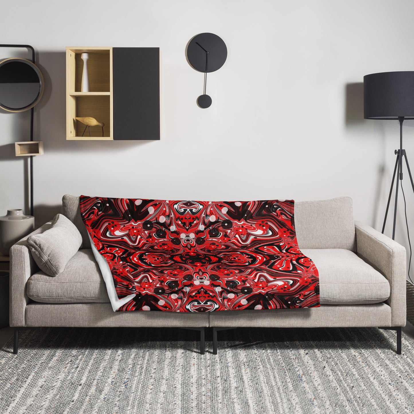 Crimson Signal Throw Blanket