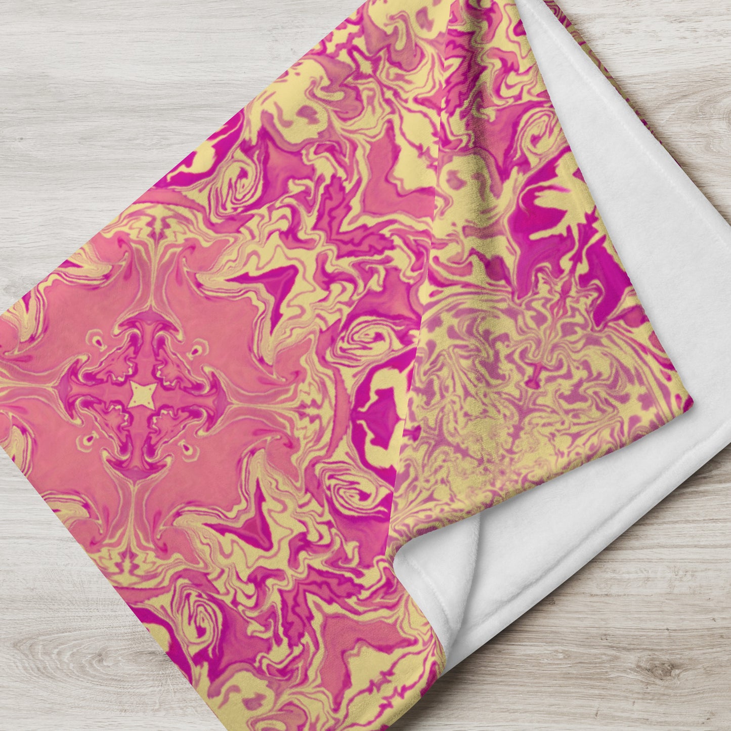 Golden Bloom Throw Blanket