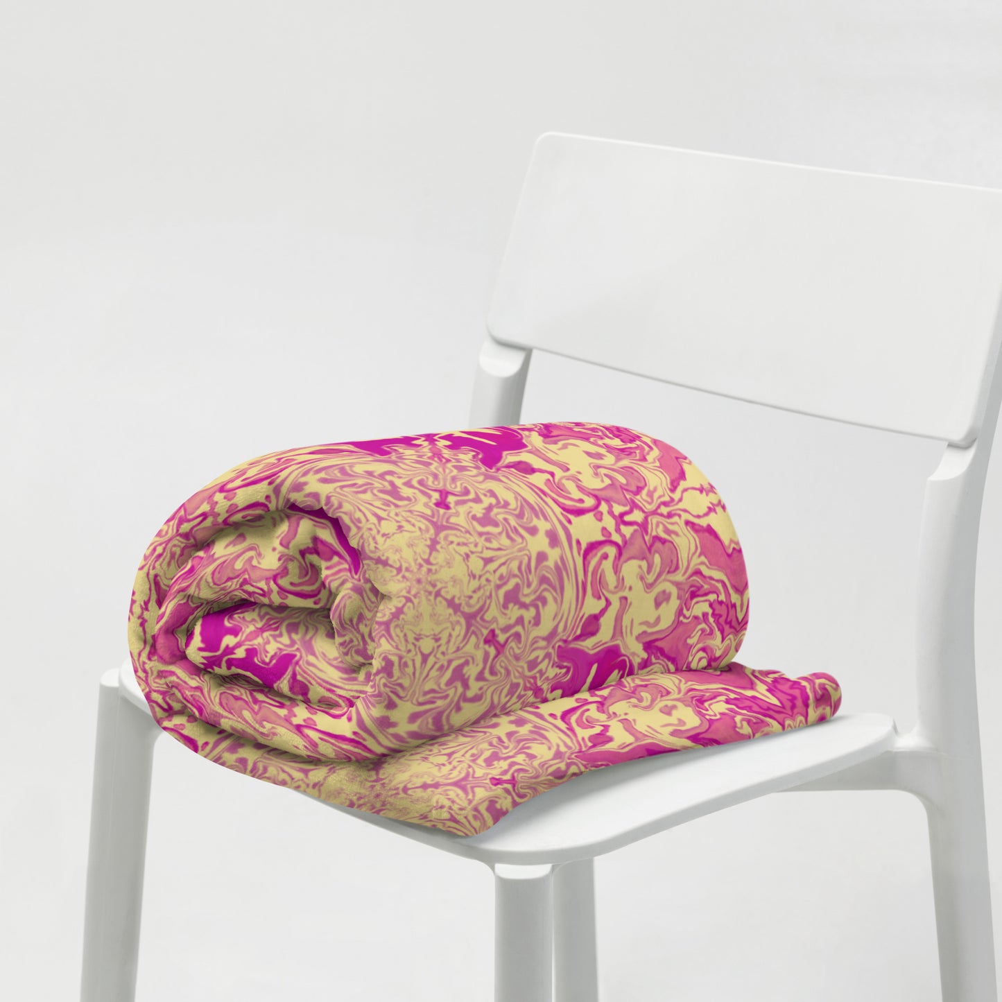 Golden Bloom Throw Blanket