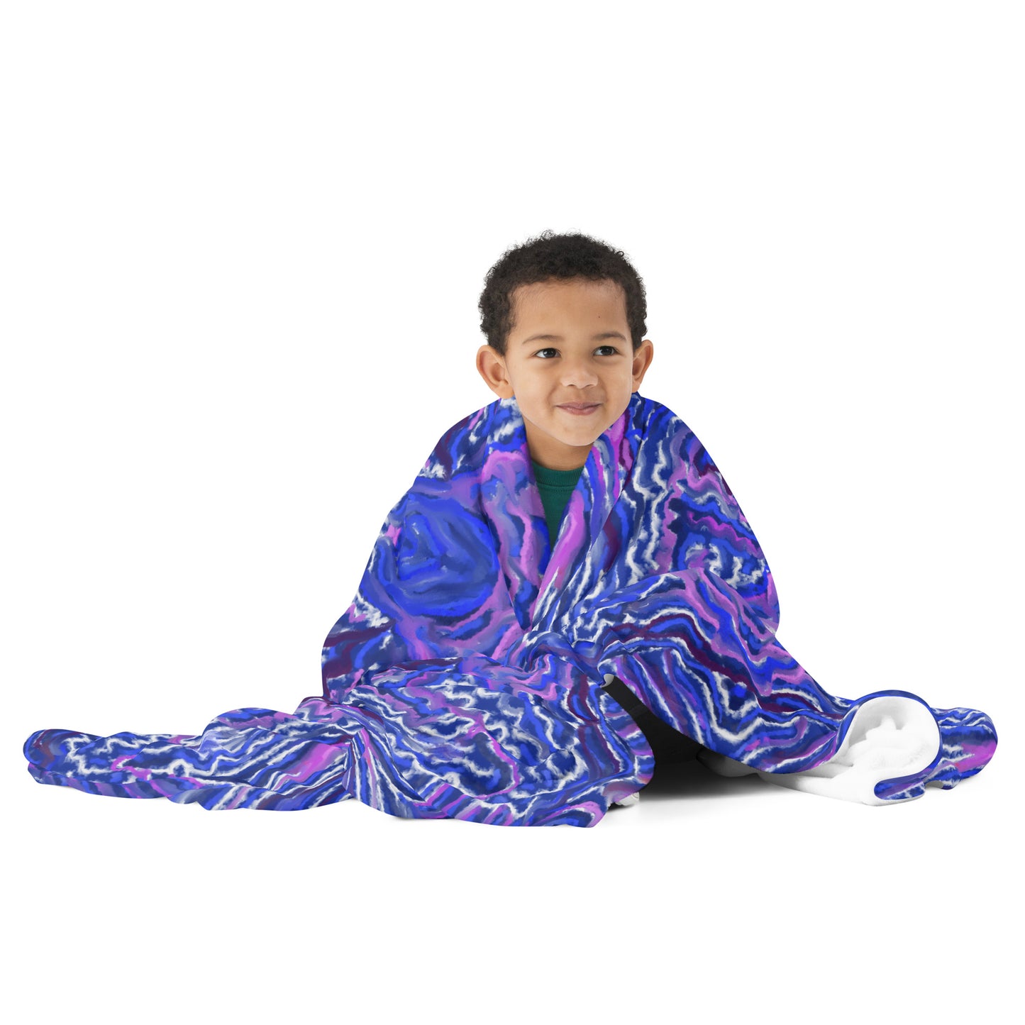 Indigo Flow Throw Blanket