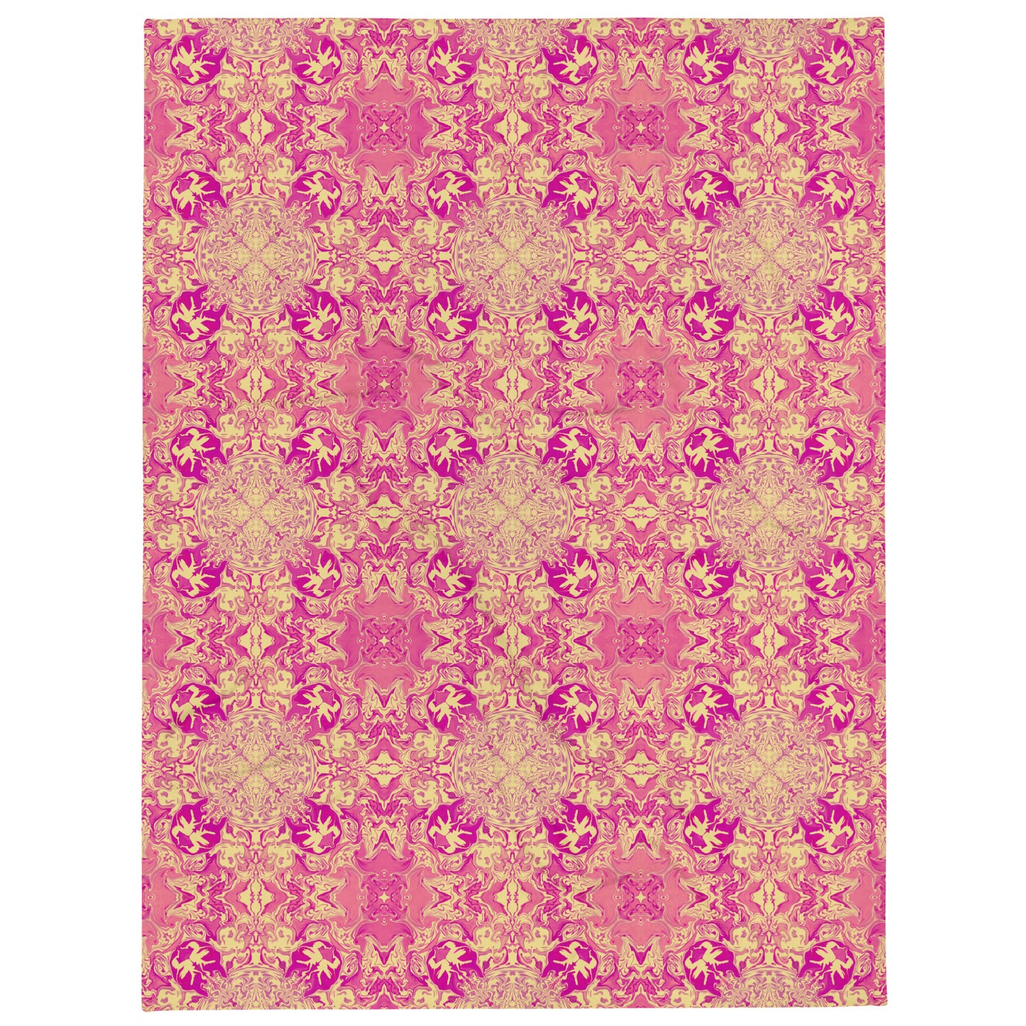 Golden Bloom Throw Blanket