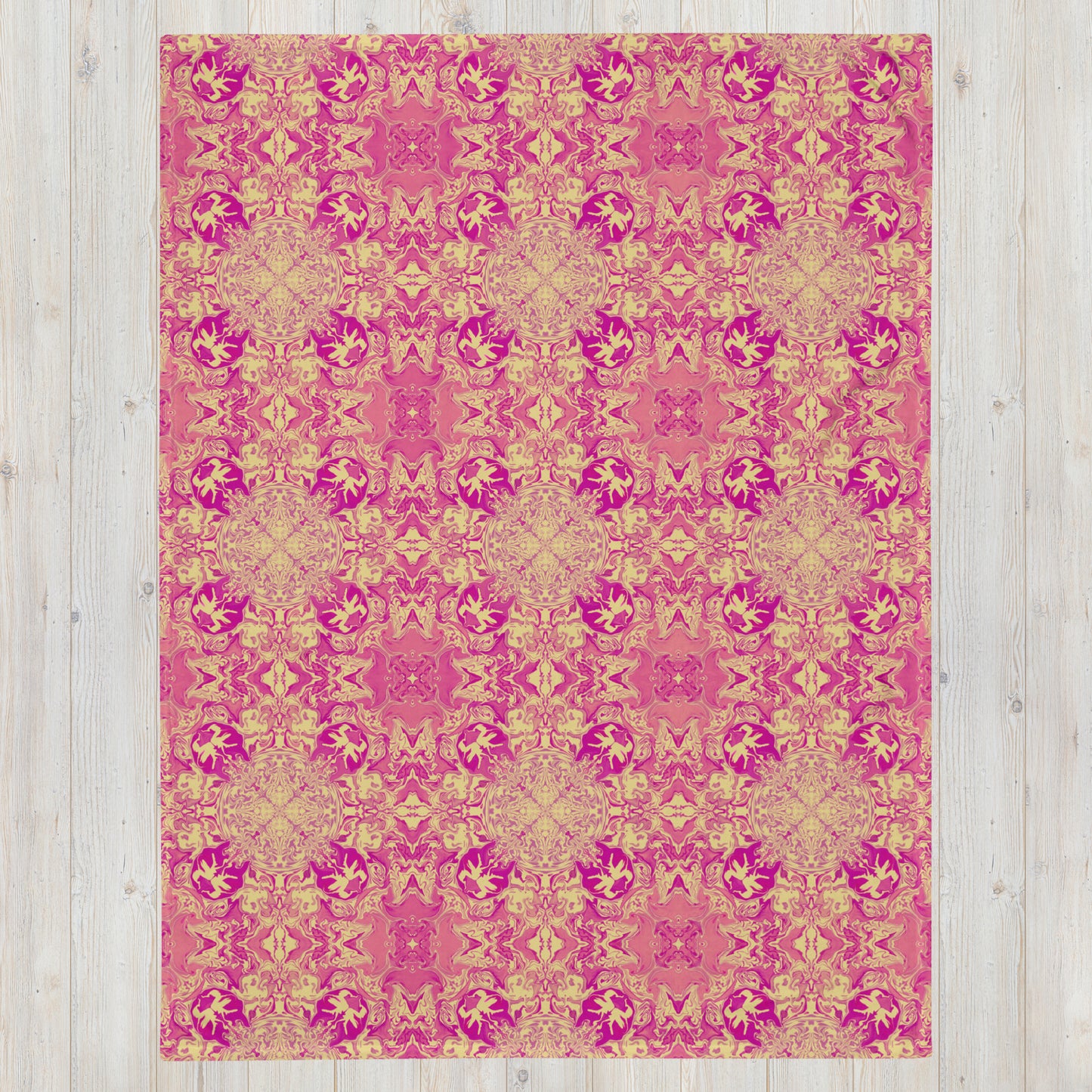 Golden Bloom Throw Blanket