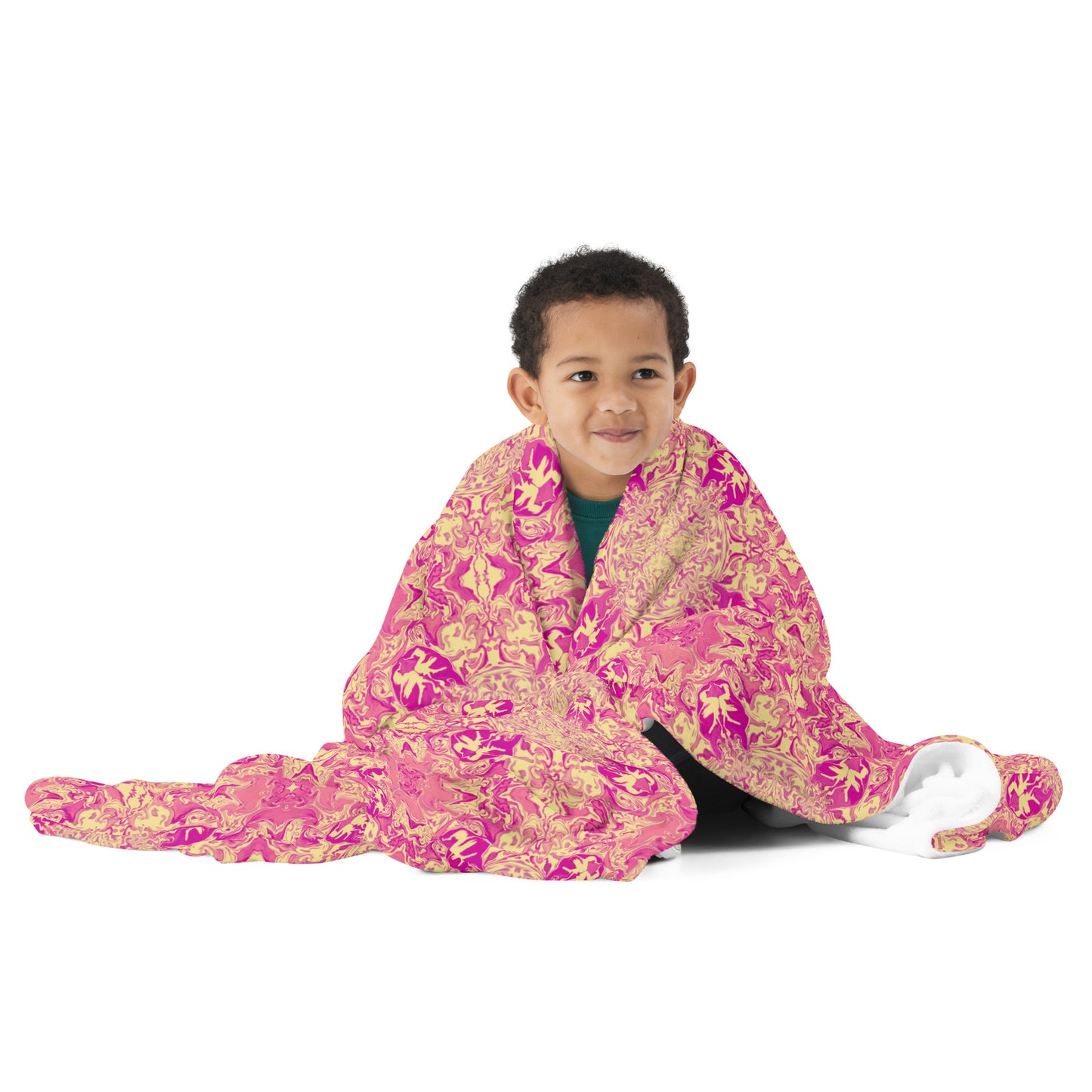 Golden Bloom Throw Blanket