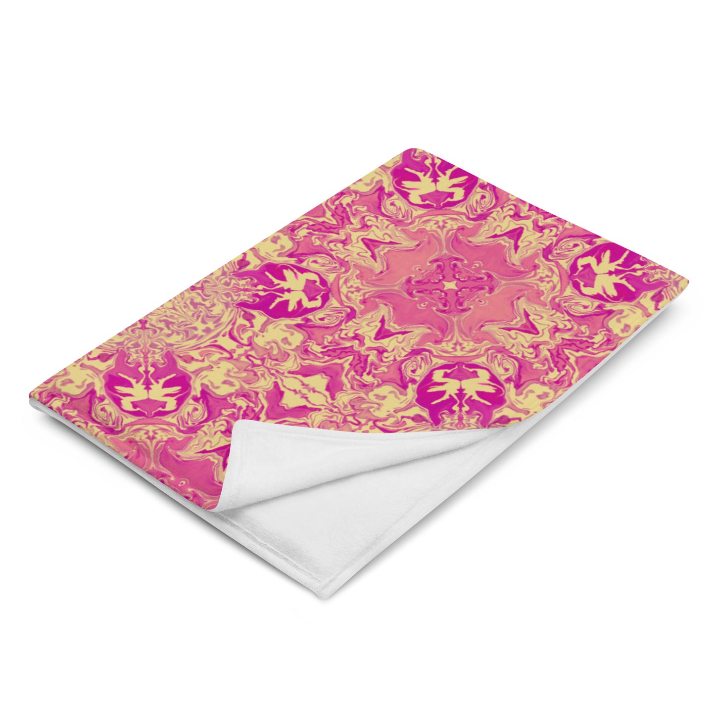 Golden Bloom Throw Blanket