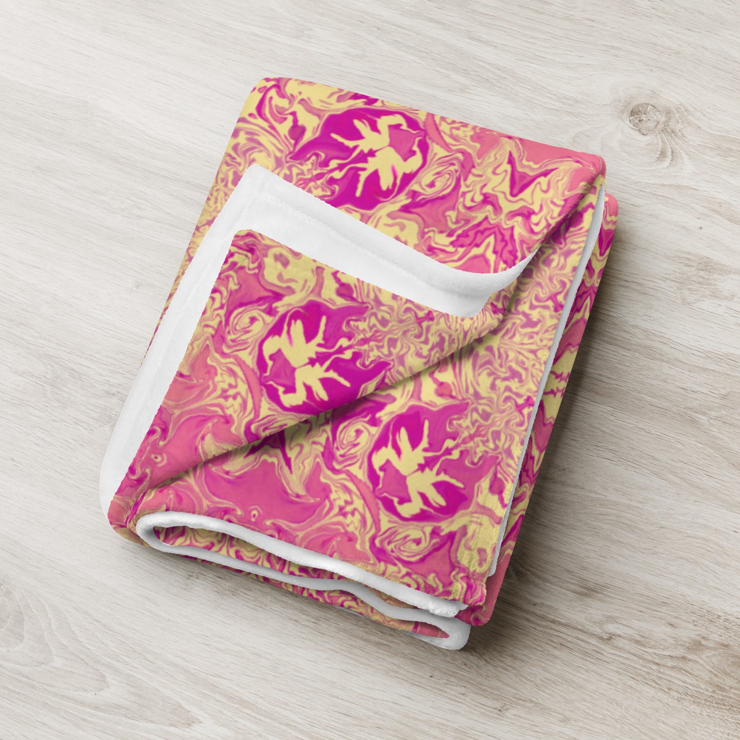 Golden Bloom Throw Blanket