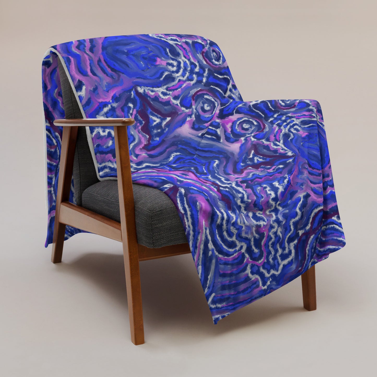 Indigo Flow Throw Blanket