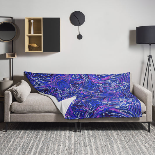 Indigo Flow Throw Blanket