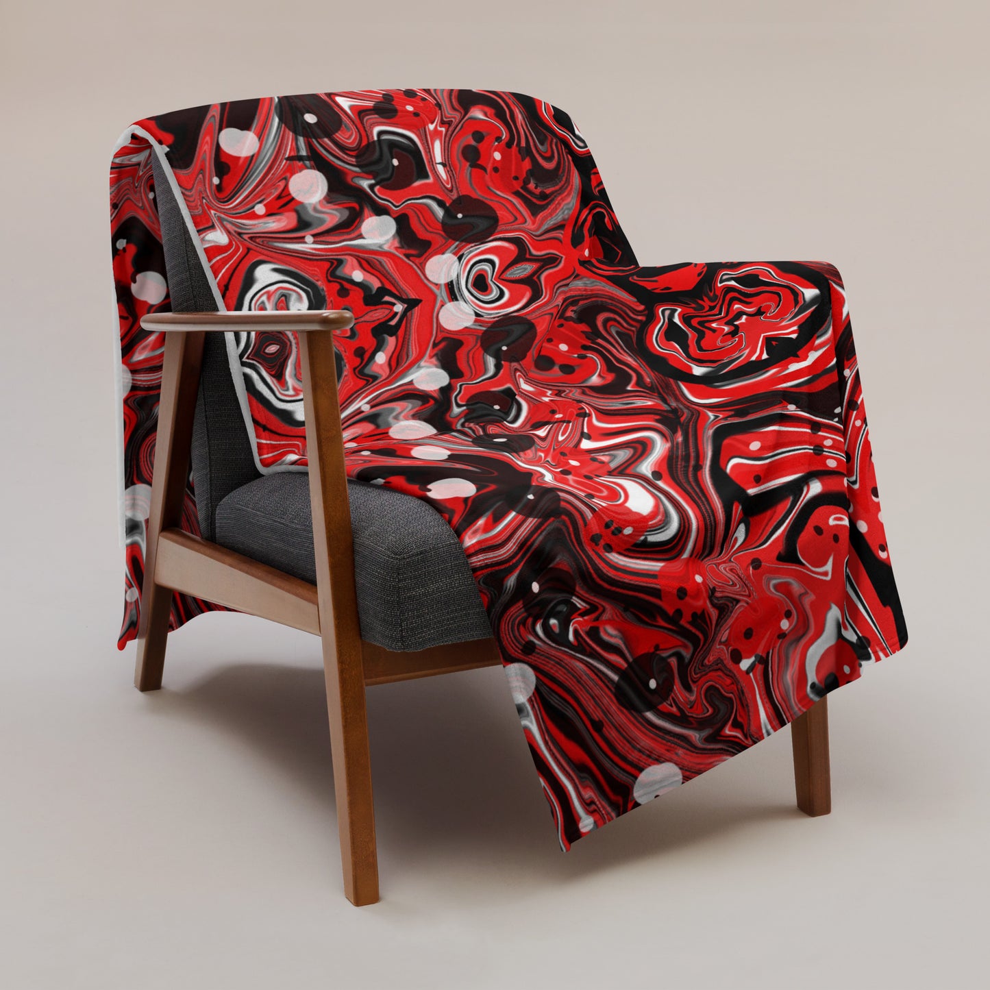 Crimson Signal Throw Blanket