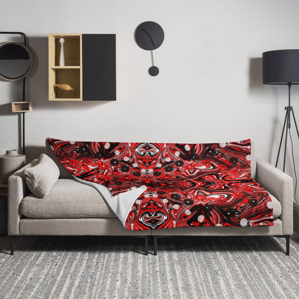 Crimson Signal Throw Blanket