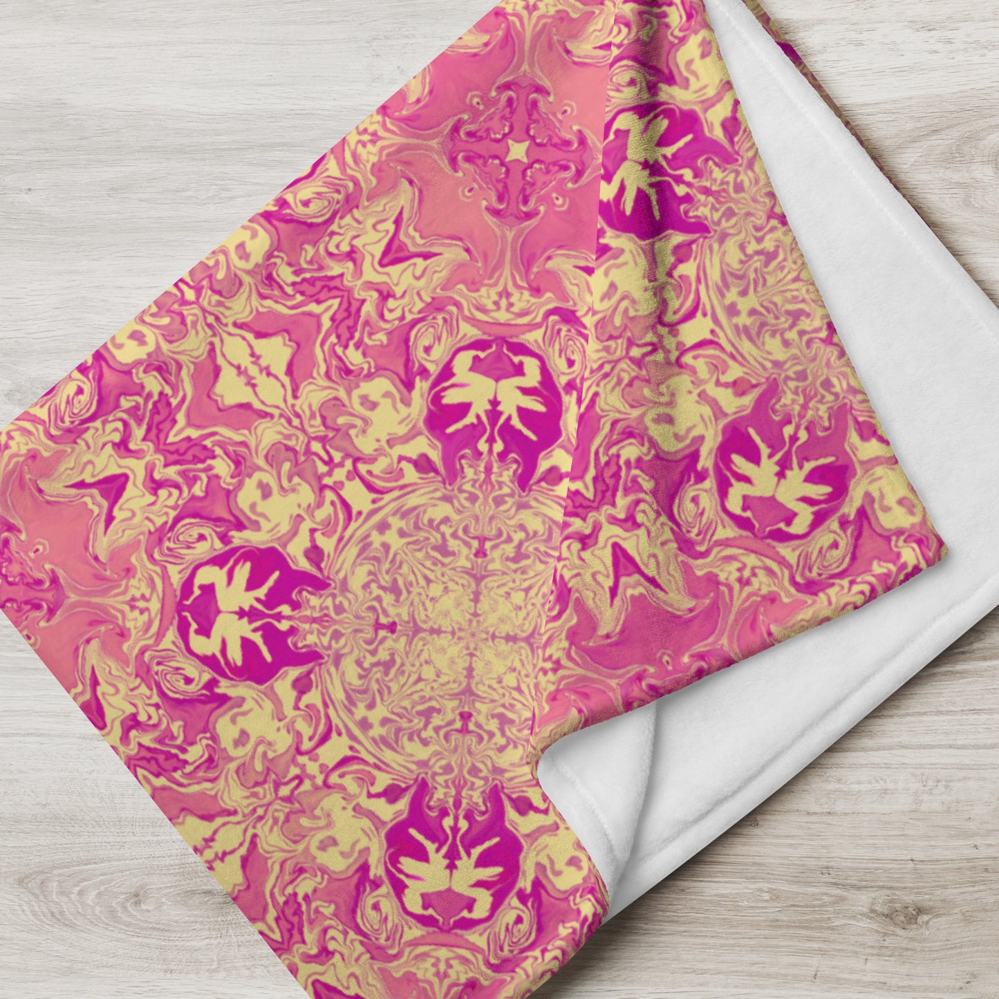 Golden Bloom Throw Blanket