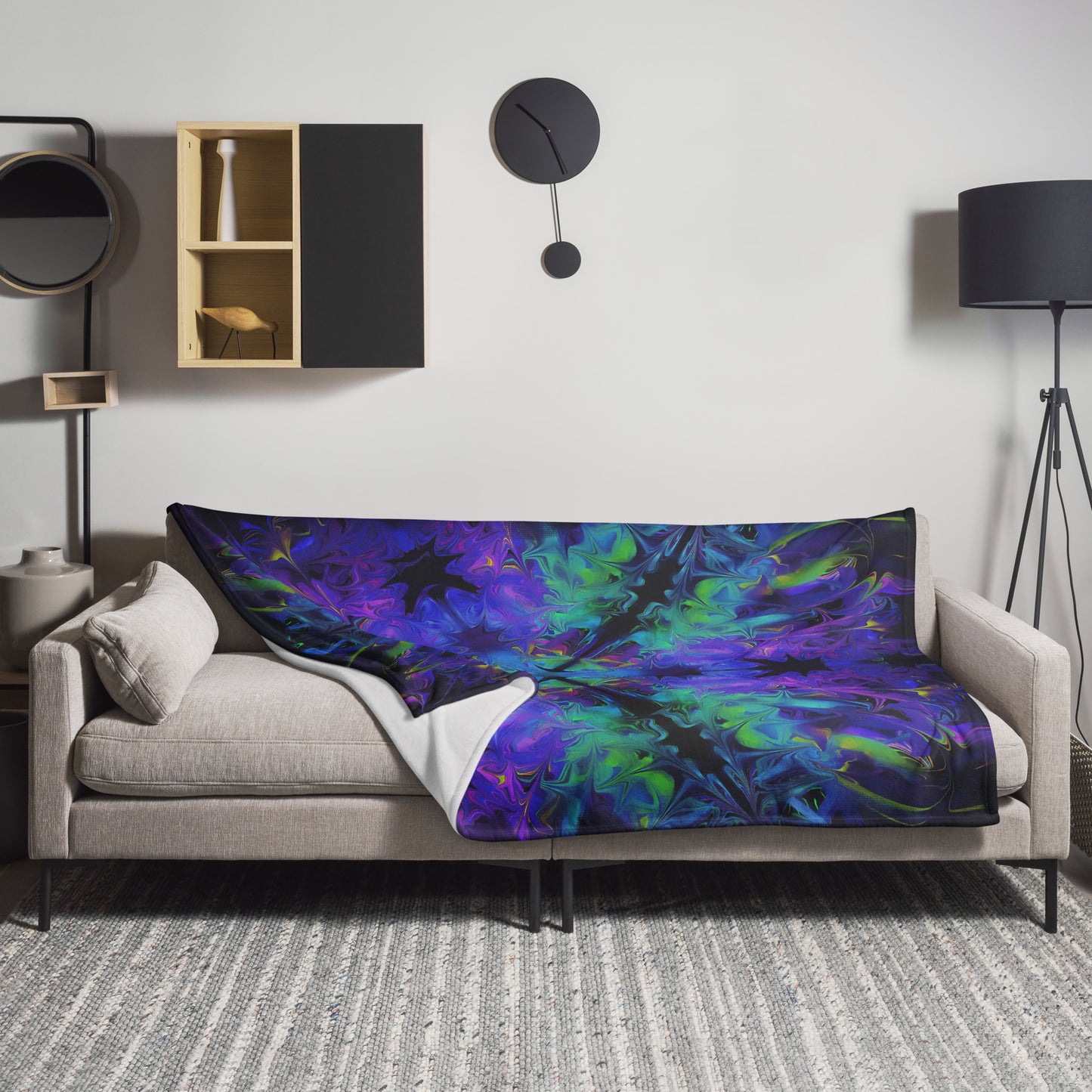 Aurora Bloom Throw Blanket
