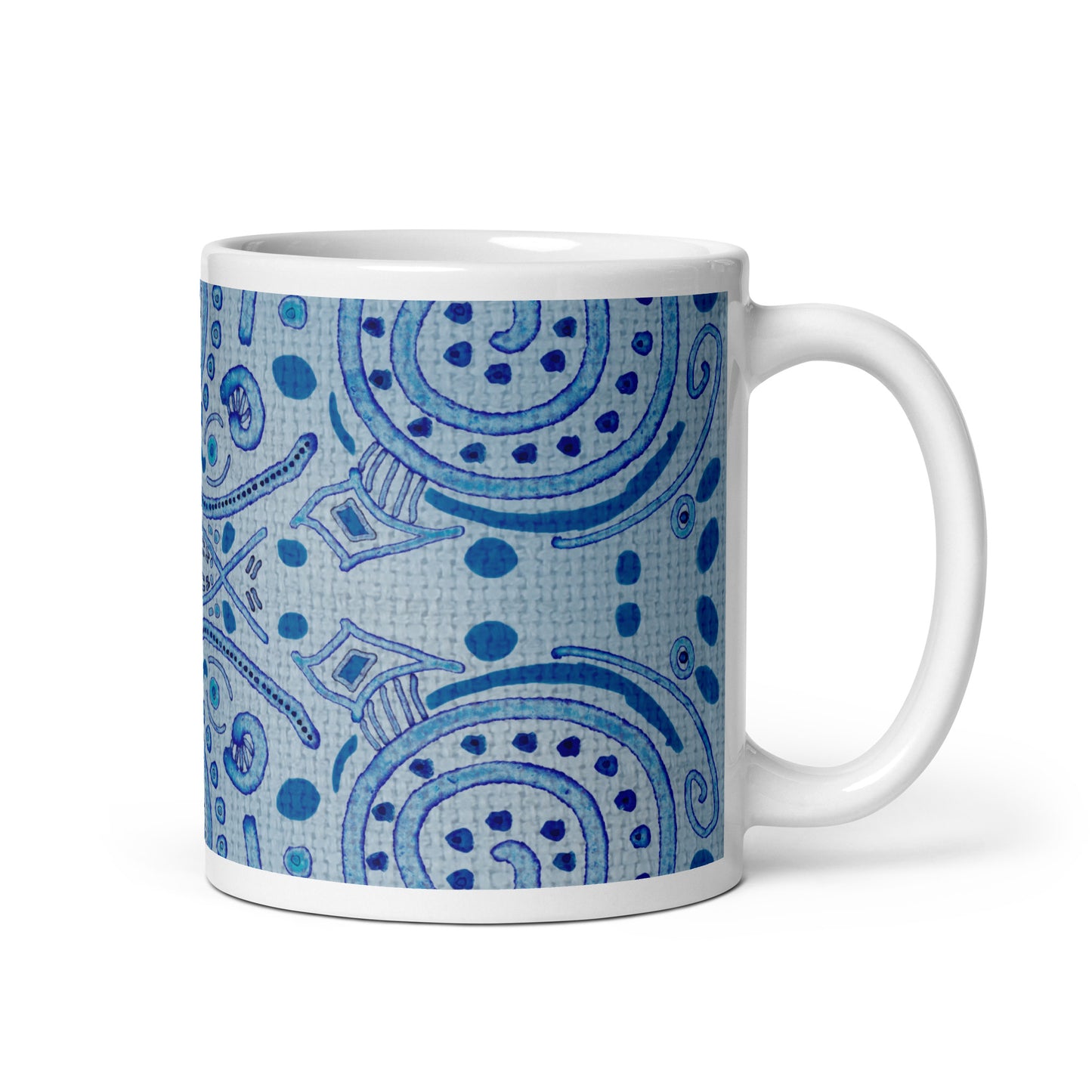 Blue Wash Glossy Mug by Emmy Spoon