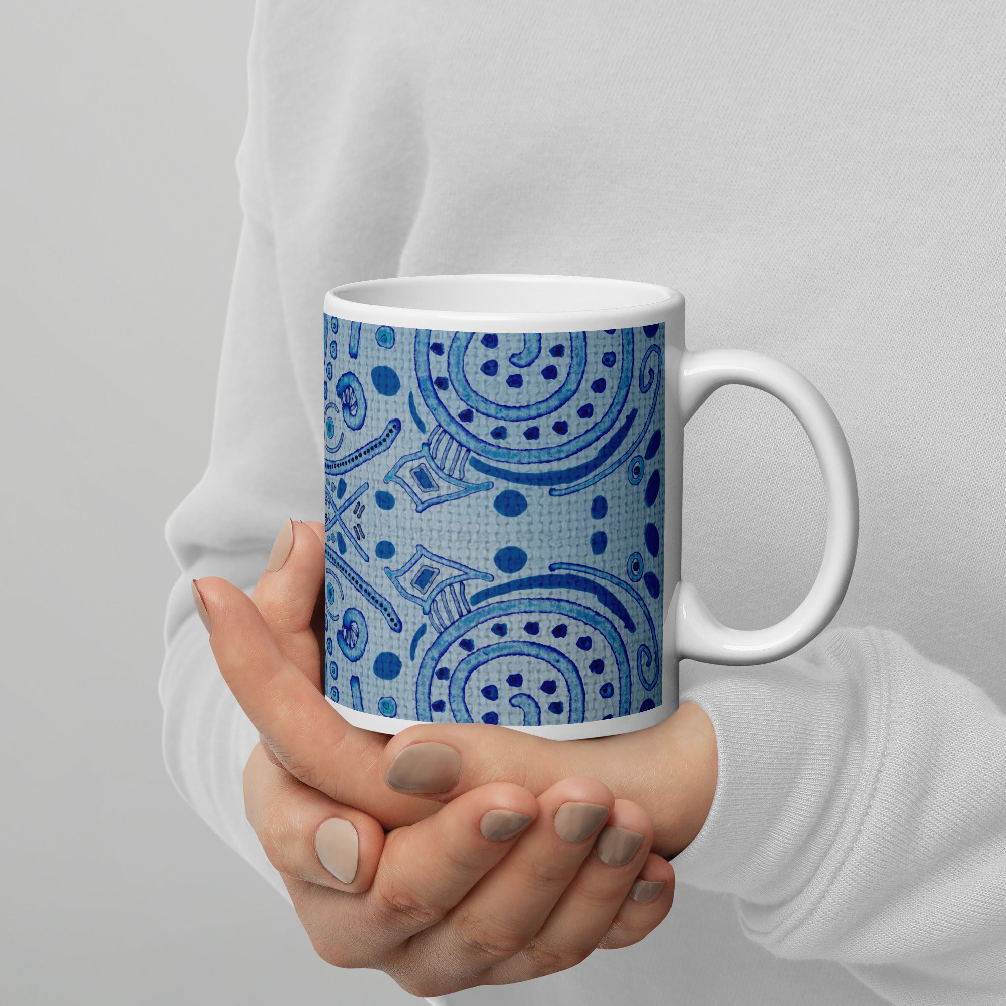 Blue Wash Glossy Mug