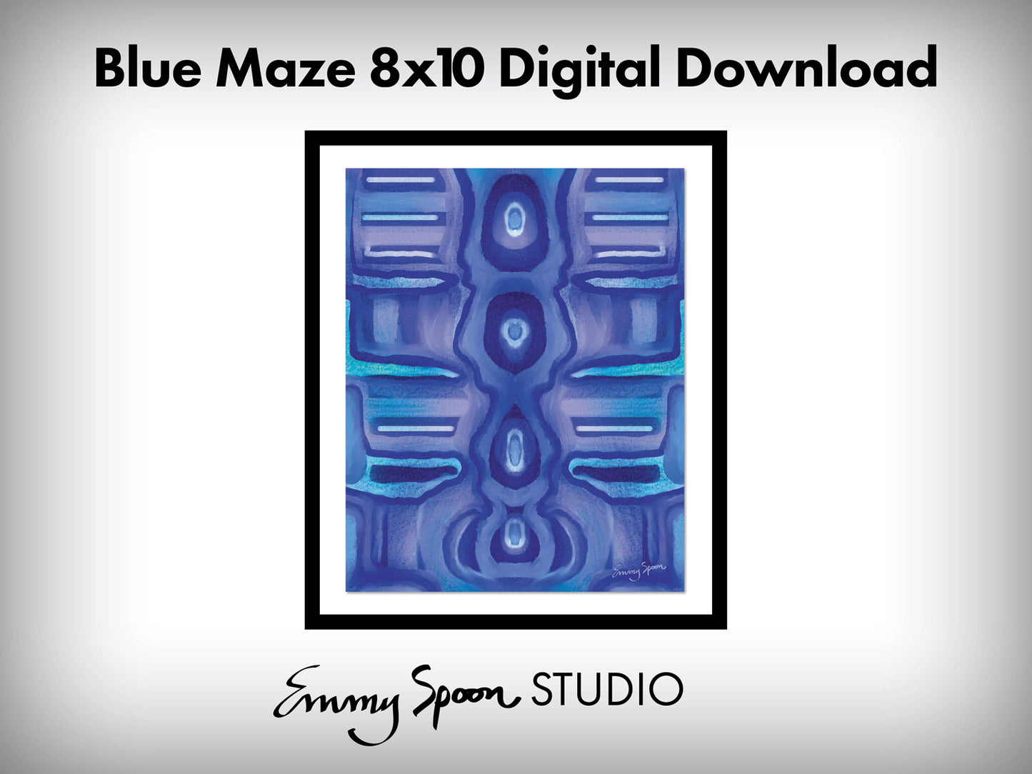 Blue Maze 8x10 Digital Download by Emmy Spoon.