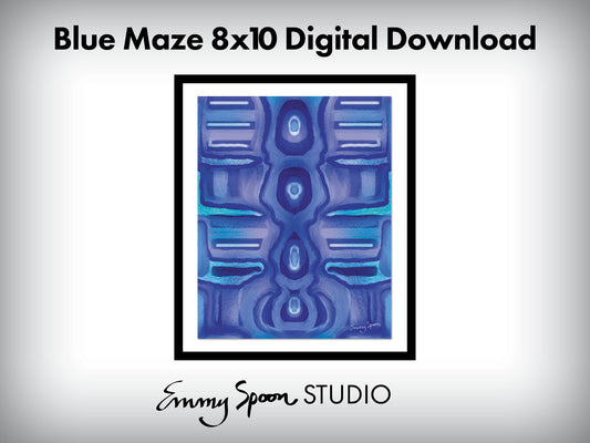 Blue Maze 8x10 Digital Download by Emmy Spoon.