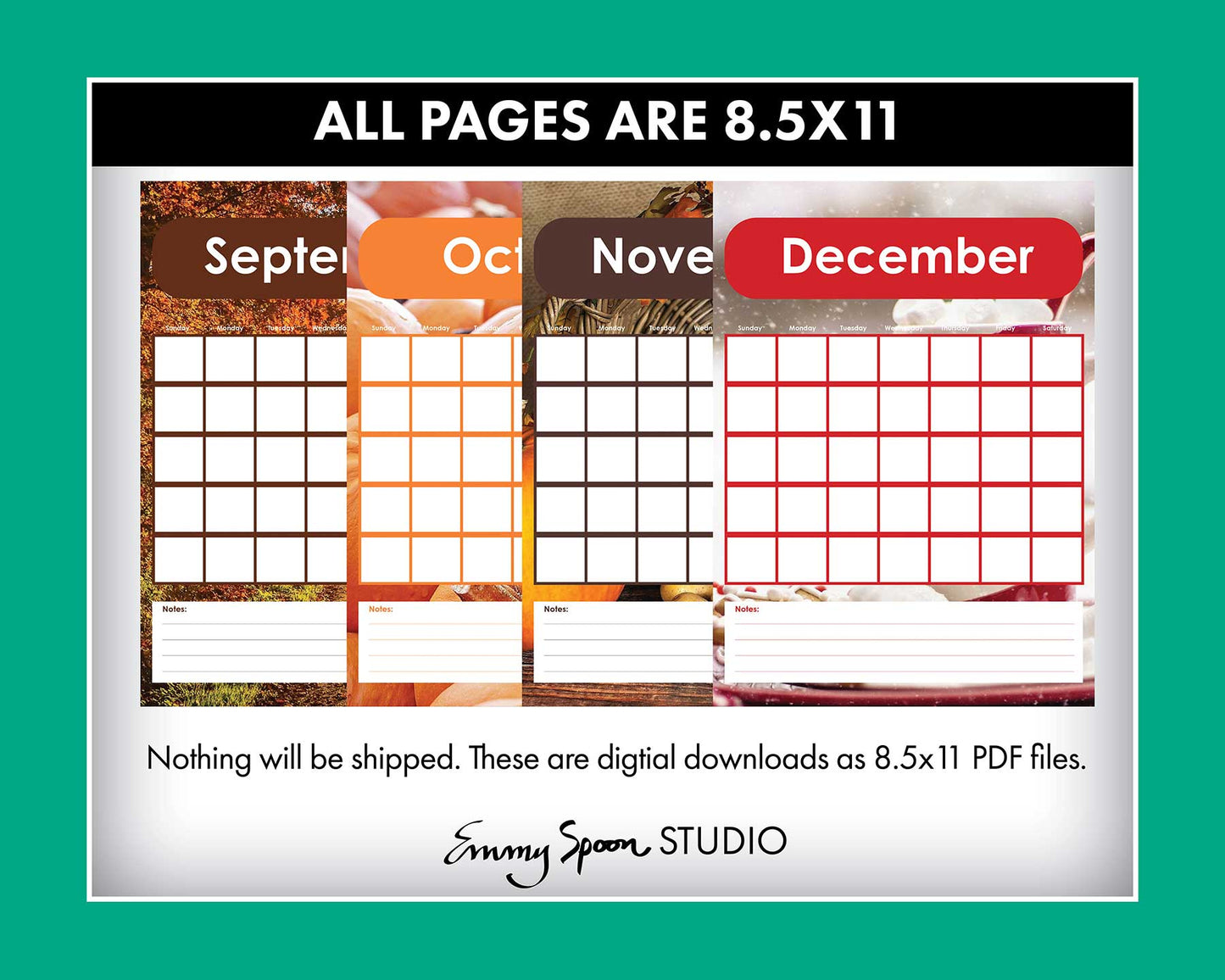 Blank Editable Calendar Download with Bonus Paper Pack