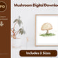JPG Instant Download by Emmy Spoon - Mushroom Digital Download - Includes 3 Sizes - Minimalist Artwork Display of Mushroom Painting