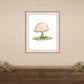 Minimalist Artwork Display of Mushroom Painting