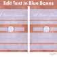 Edit Text in Blue Boxes.