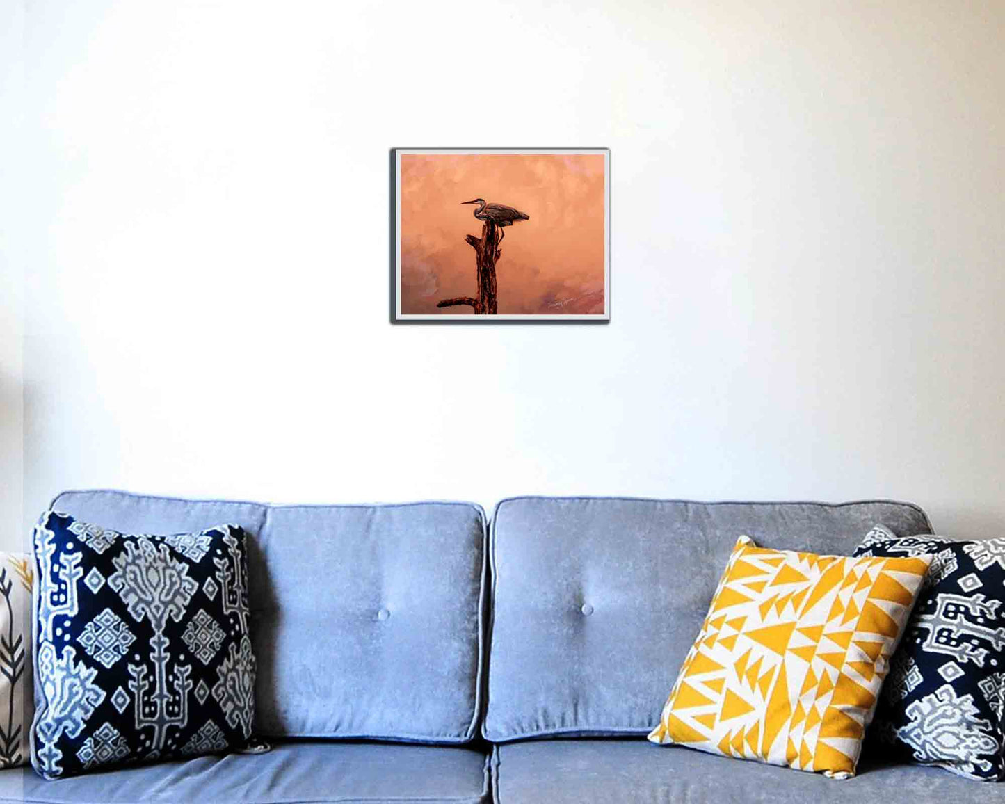 Pelican Digital Print on display in Living Room